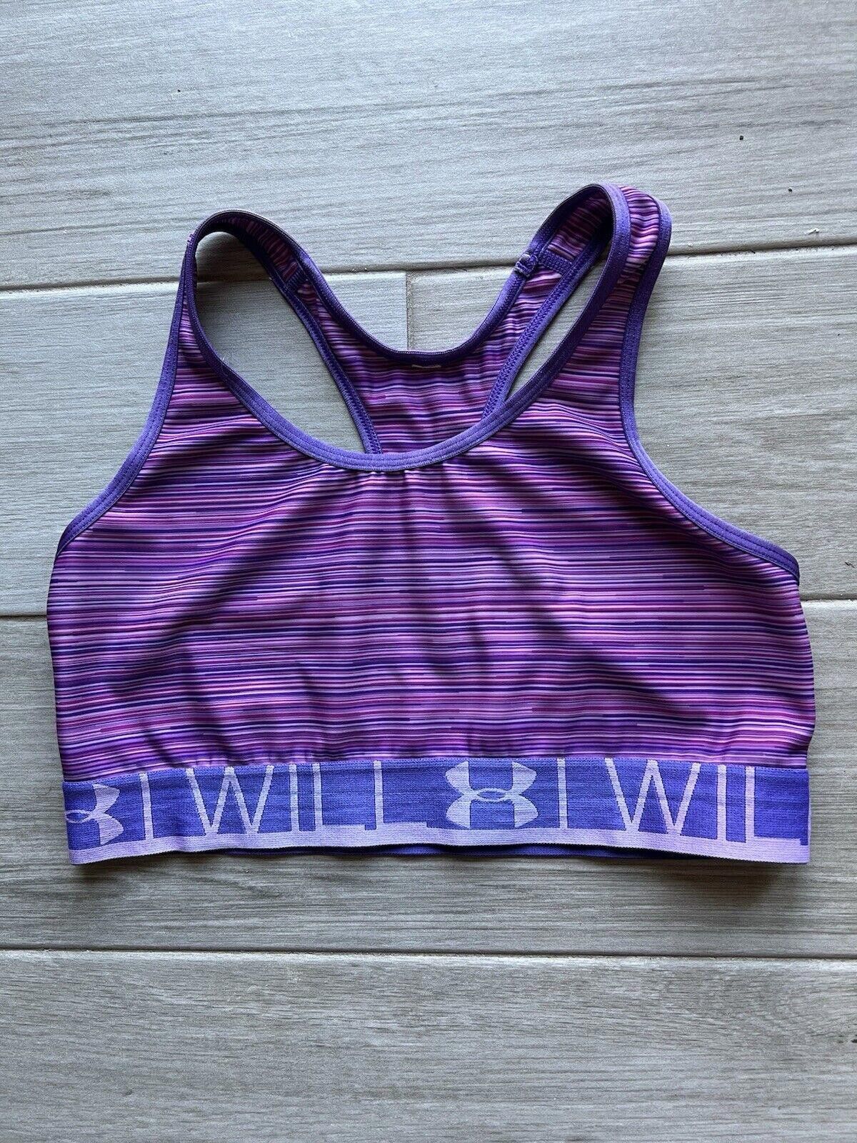 Under Armour Under Armour I Will Purple Racerback Gym Sports Bra, S Size ONE SIZE - 1 Thumbnail