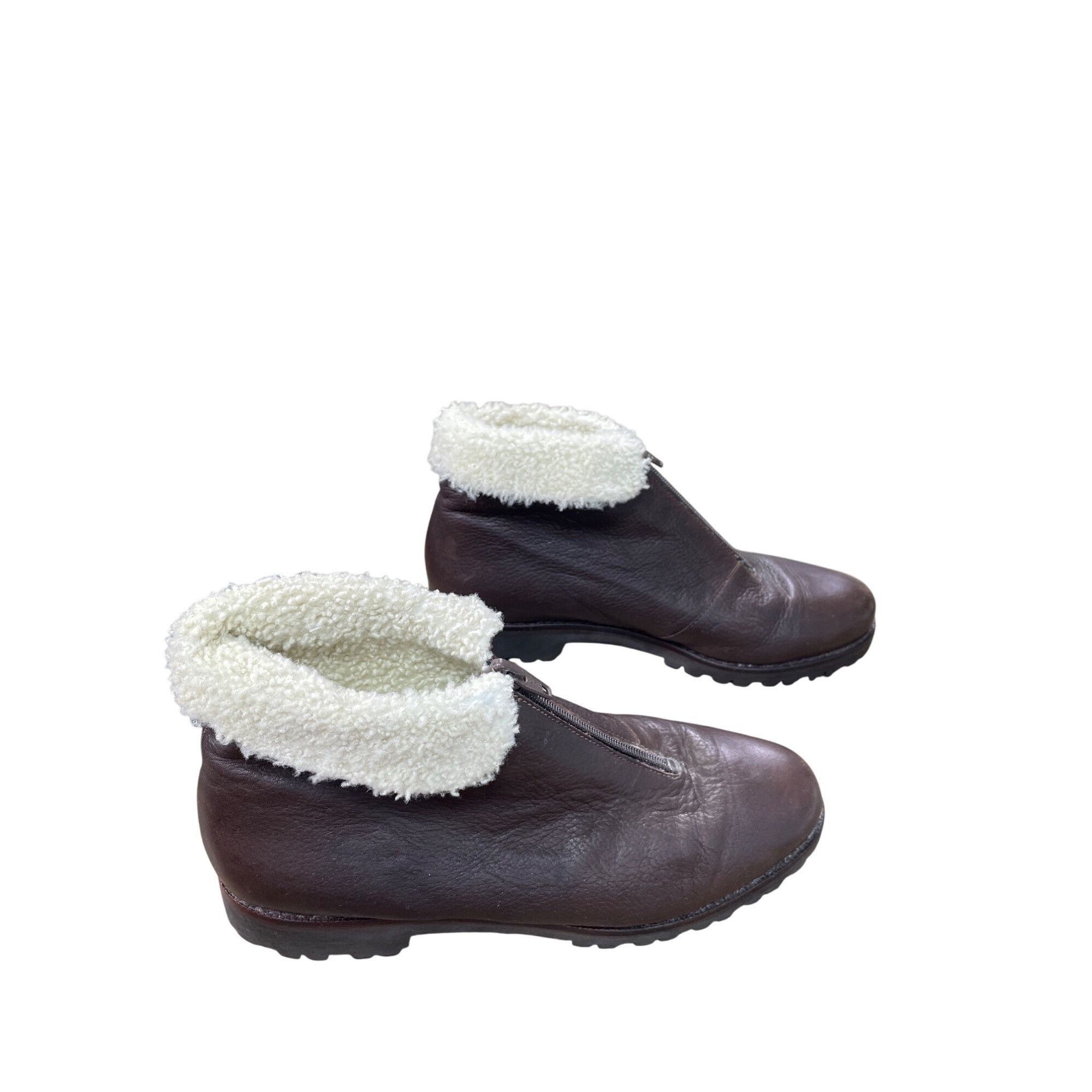 Cole Haan Cole Haan Womens Brown Leather Fur-Lined Ankle Boots Size 7. Size US 7.5 / IT 37.5 - 4 Thumbnail