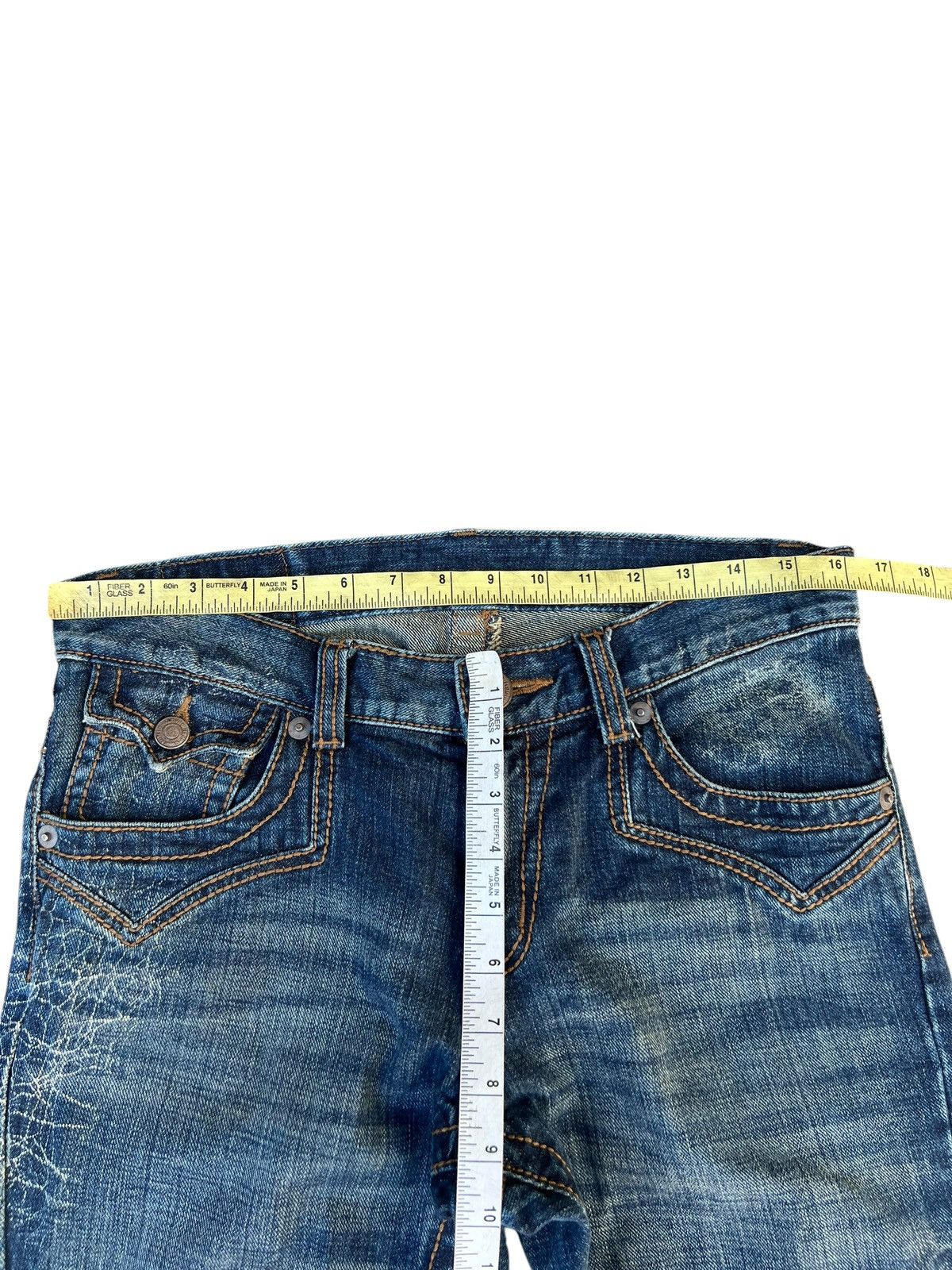 If Six Was Nine Mud Wash Rattle Trap Spider Wed Denim Bootcut Jeans Size US 31 - 4 Thumbnail