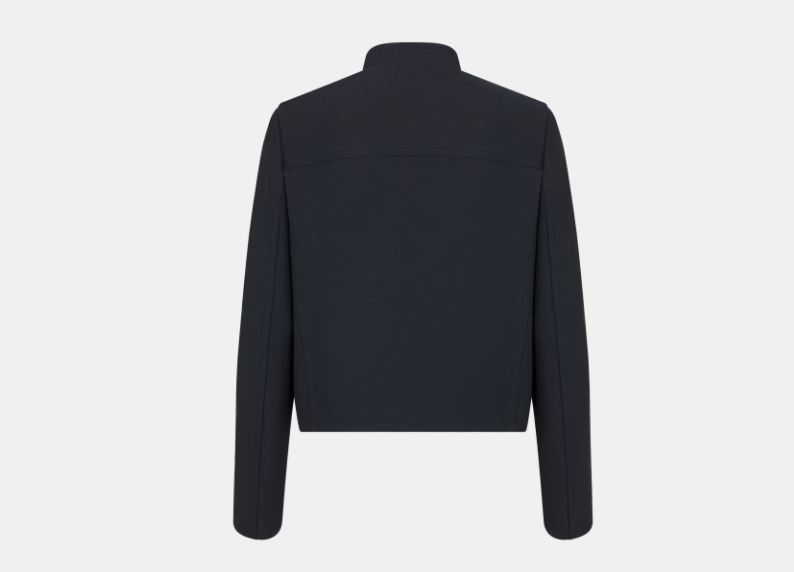 Dior o1w1db11225 451V20 Cropped Jacket in Blue Size L / US 10 / IT 46 - 2 Thumbnail