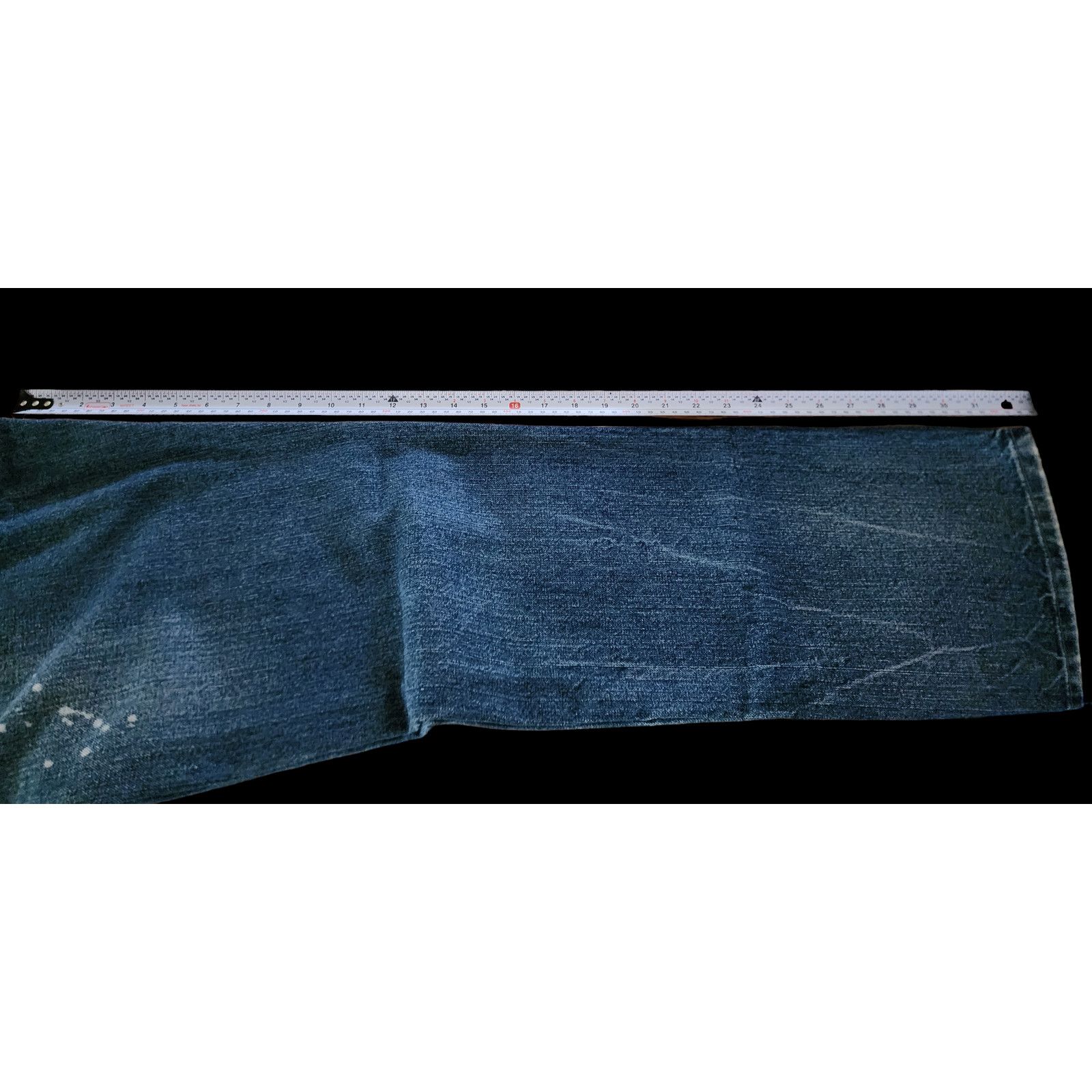 Other YASO men denim distressed blue jeans white stitching W32 L33 Size US 32 / EU 48 - 8 Thumbnail