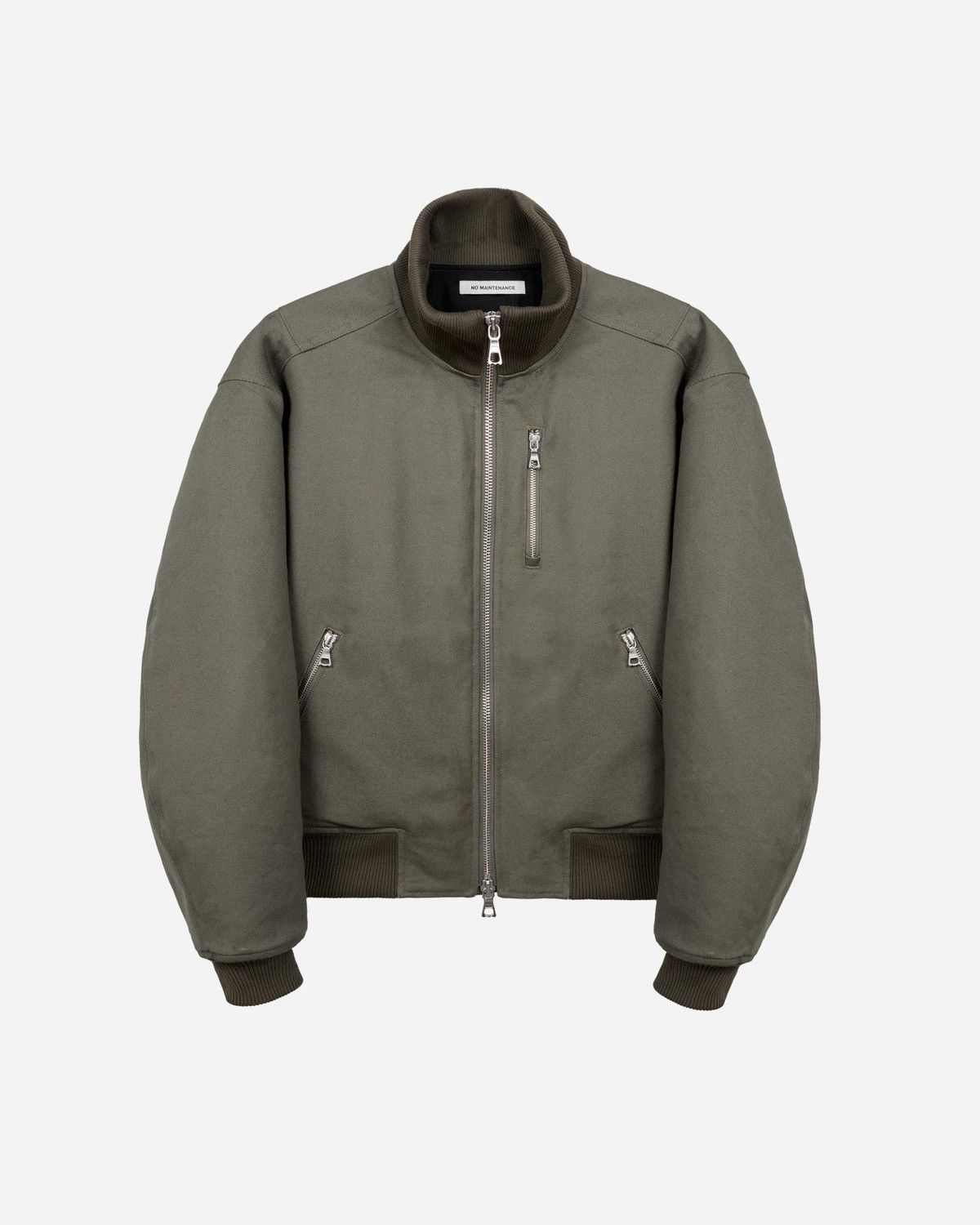 No Maintenance No Maintenance High Collar Military Bomber in Olive - Sz M Size US M / EU 48-50 / 2 - 4 Thumbnail
