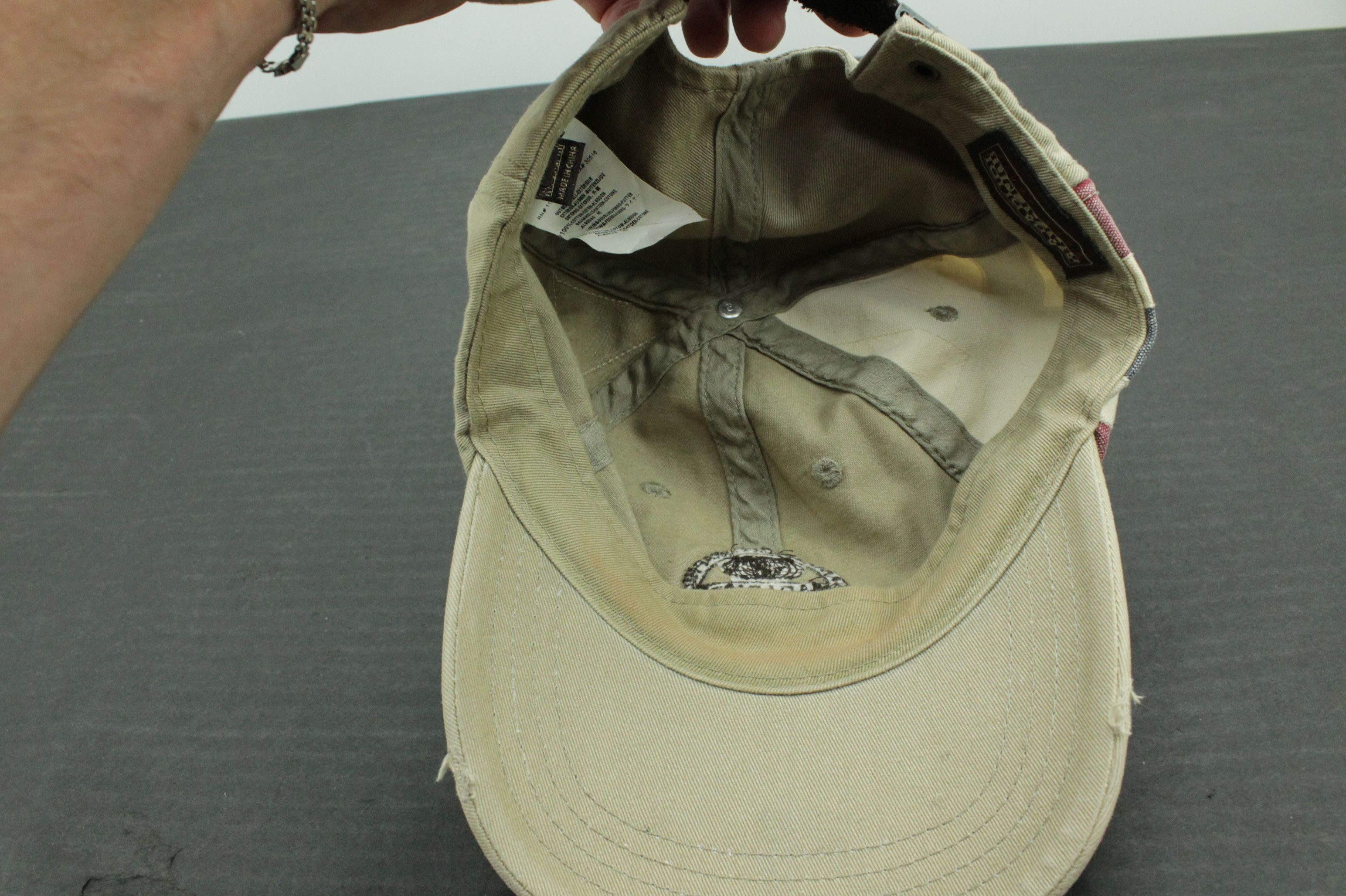 Napapijri Napapijri Beige Cotton Distressed Cap Size ONE SIZE - 6 Thumbnail