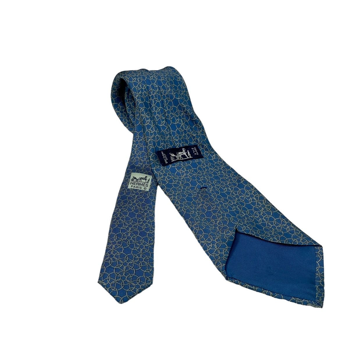 Hermes Hermes Paris Chain Linked Silk Ties 7822 UA Size ONE SIZE - 2 Thumbnail