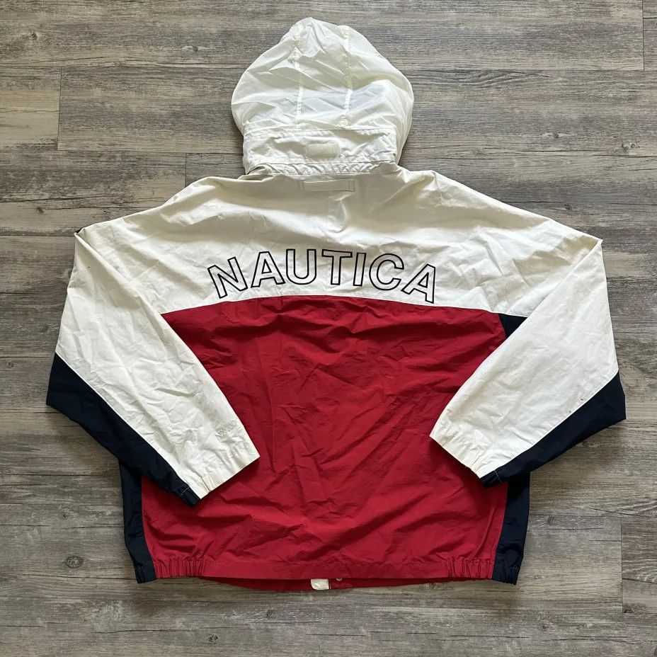 Vintage Nautica NX1000 Sailing Windbreaker Hooded Jacket