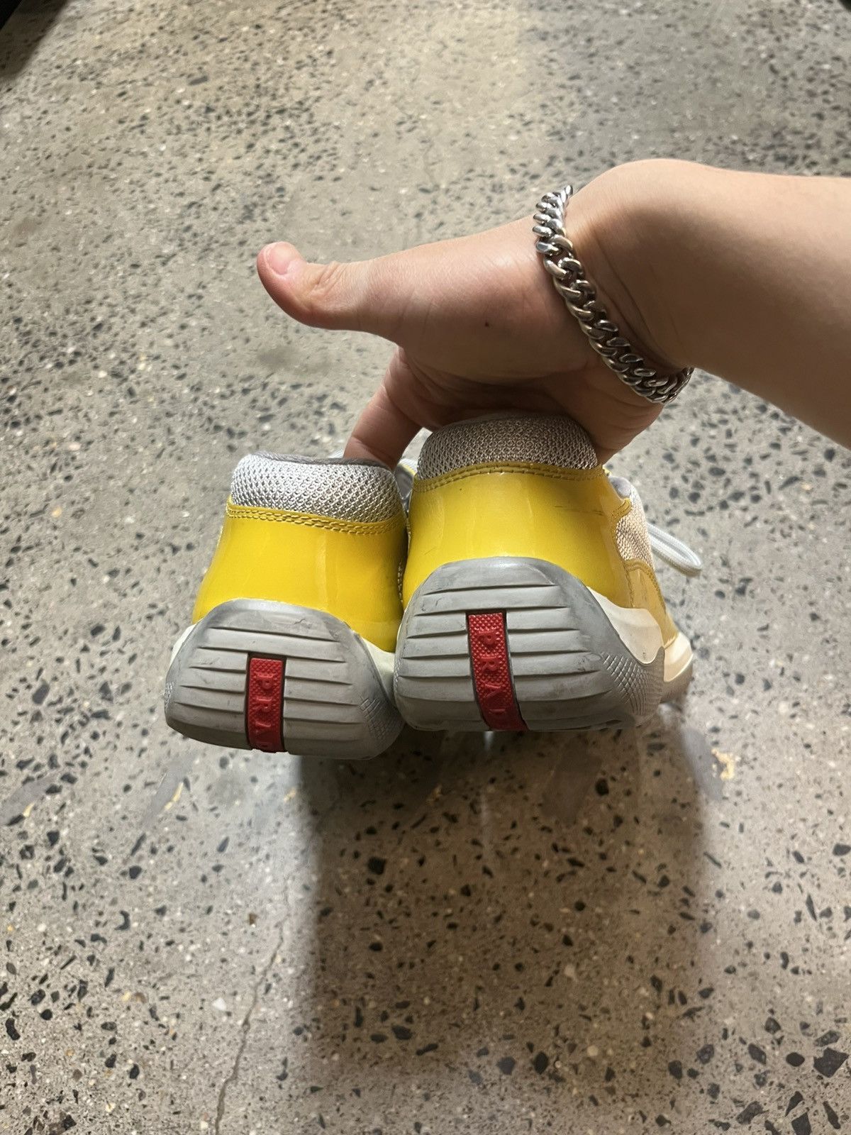 Prada Prada Americas Cup Yellow Patent Leather Size US 6 / EU 39 - 4 Thumbnail