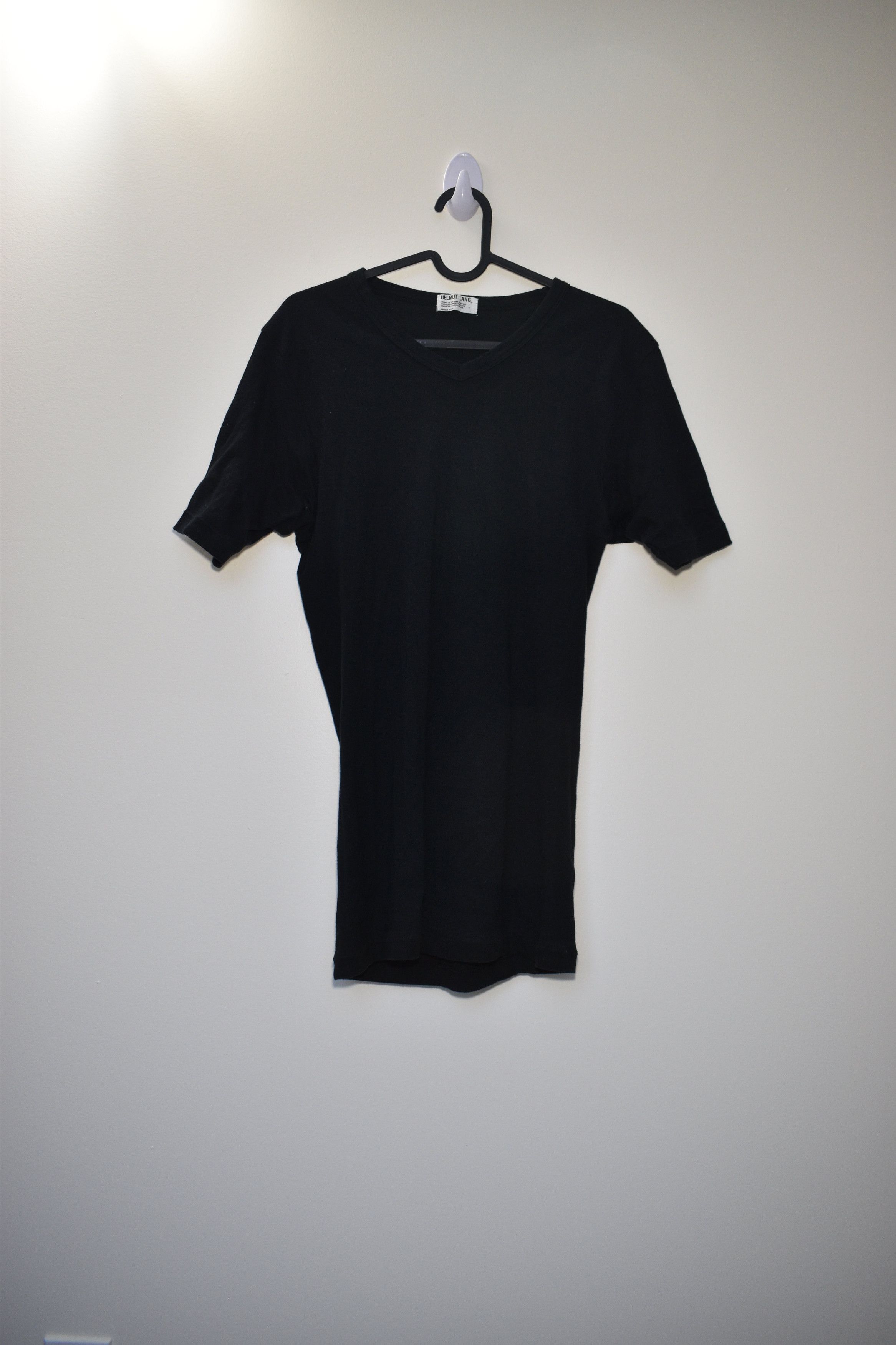 Helmut Lang Helmut Lang 90s Underwear line black v-neck tank tee t-shirt Size US L / EU 52-54 / 3 - 1 Thumbnail