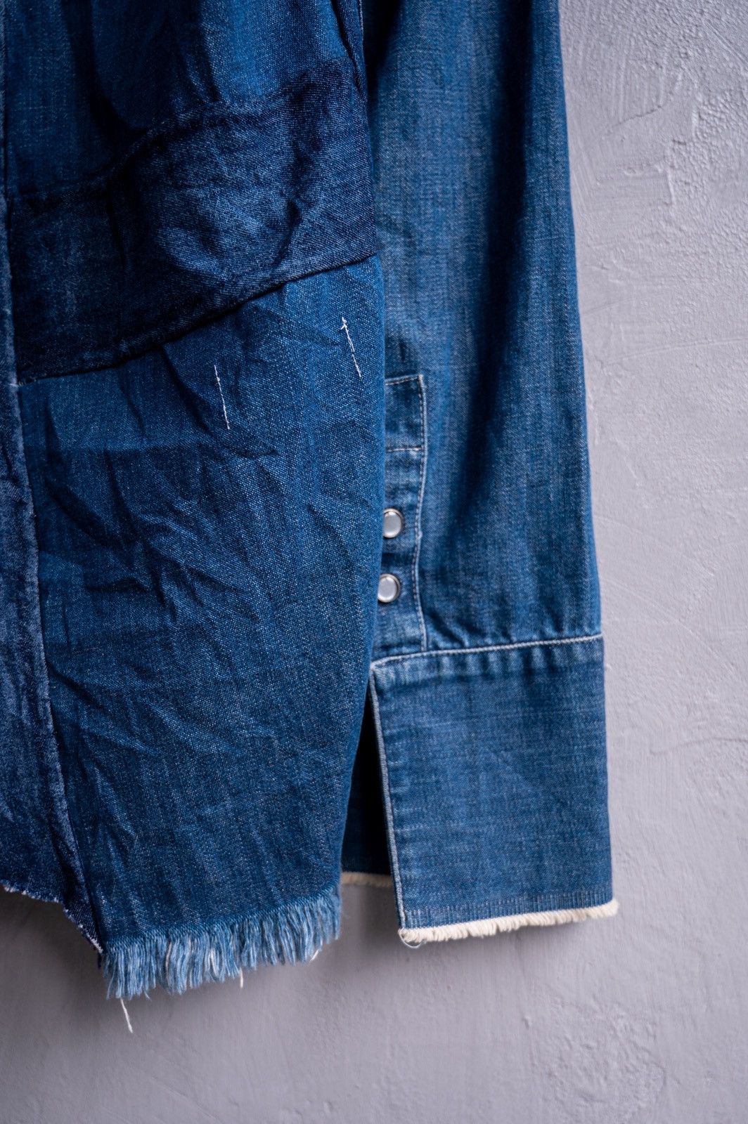 Greg Lauren Greg Lauren denim western studio deconstructed kimono shirt Size US S / EU 44-46 / 1 - 14 Thumbnail