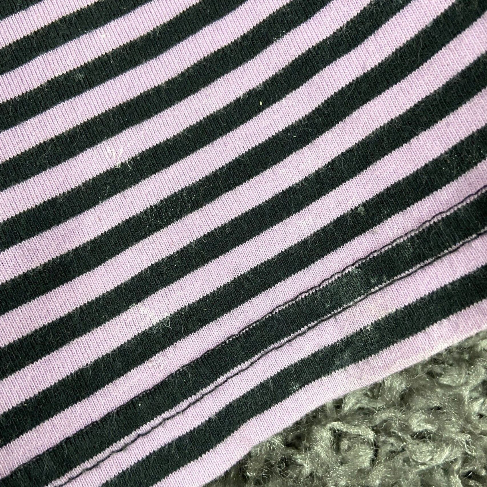 Empyre EMPIRE VINTAGE Striped T-Shirt Women XL Purple Black Short Sleeve Size XL / US 12-14 / IT 48-50 - 4 Thumbnail