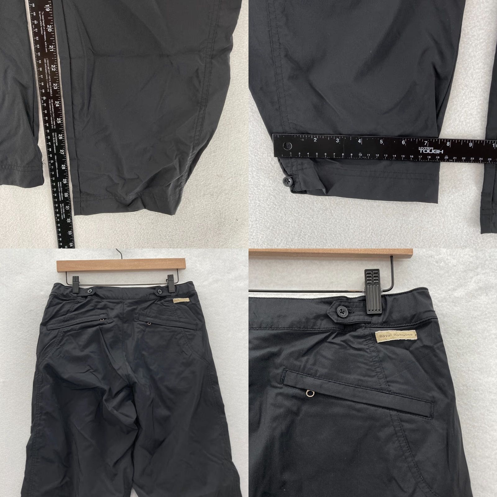 Royal Robbins Royal Robbins Hiking Pant Women's 10 Black Nylon Stretch Adjustable Waist Travel Pants Size 30" / US 8 / IT 44 - 8 Thumbnail