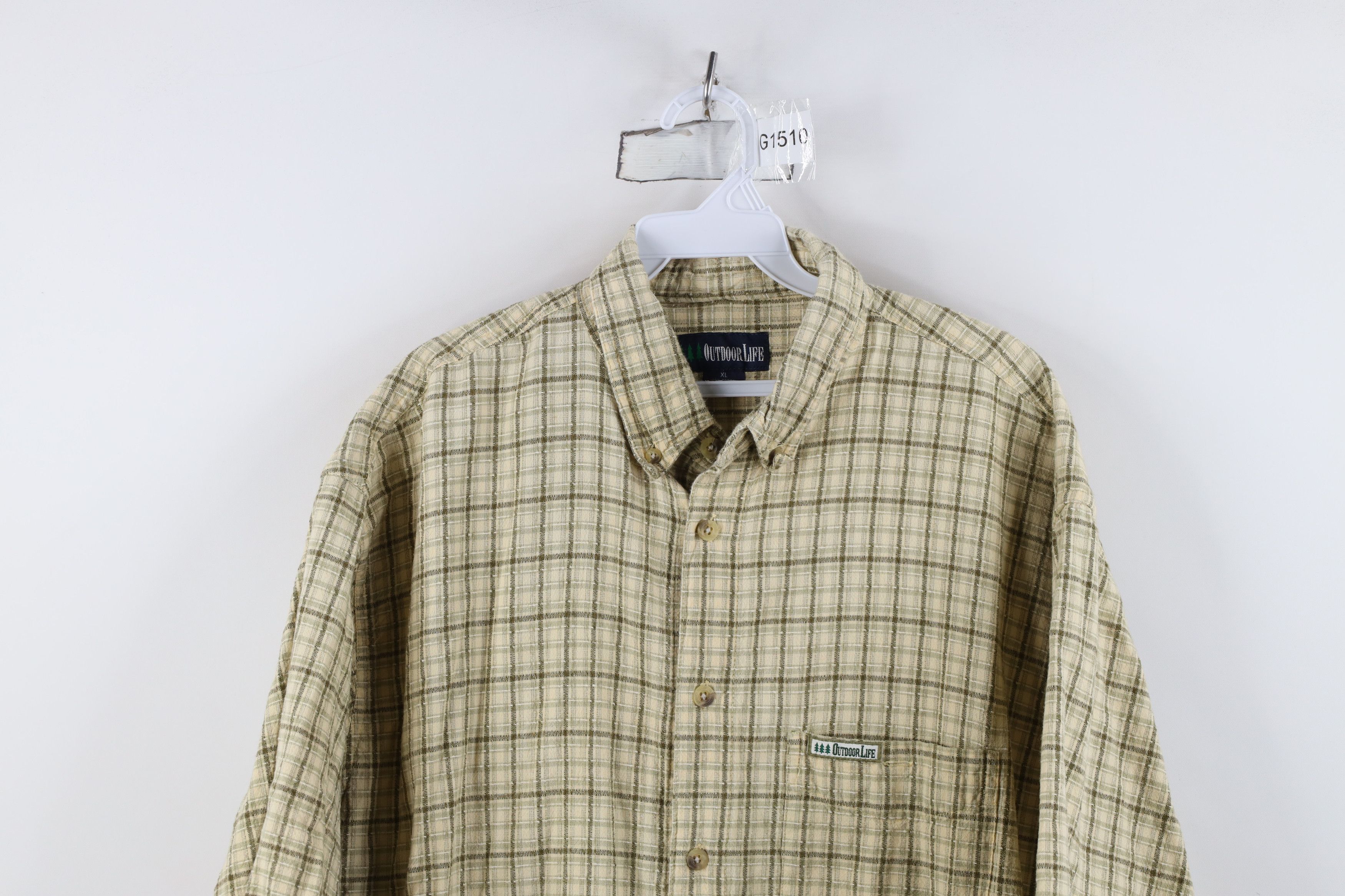 Vintage Vintage 90s Streetwear Fit Cotton Weave Button Down Shirt Size US XL / EU 56 / 4 - 2 Thumbnail