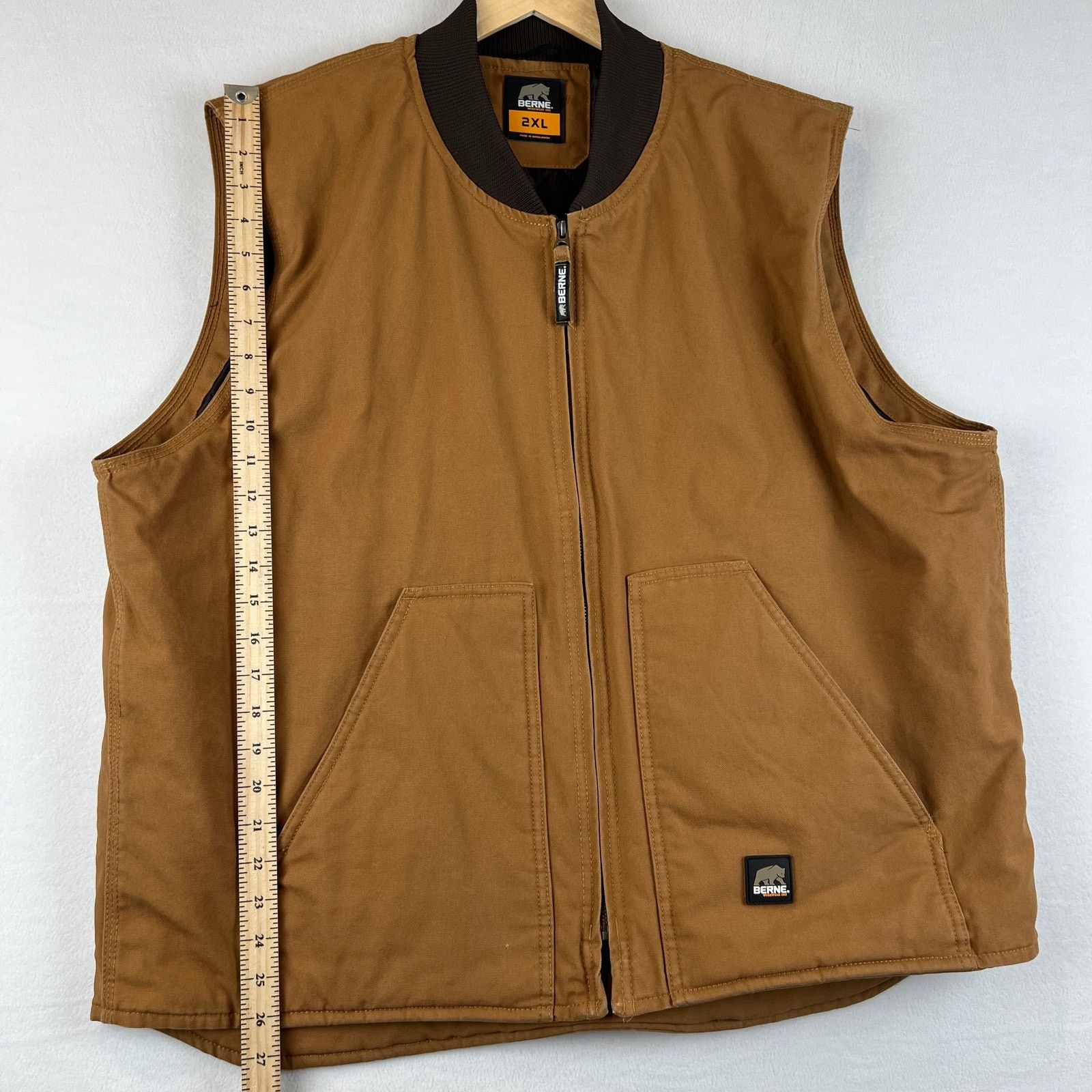 Other Berne Workwear Quilt Lined Canvas Duck Full Zip Vest Men XXL Size US XXL / EU 58 / 5 - 10 Thumbnail