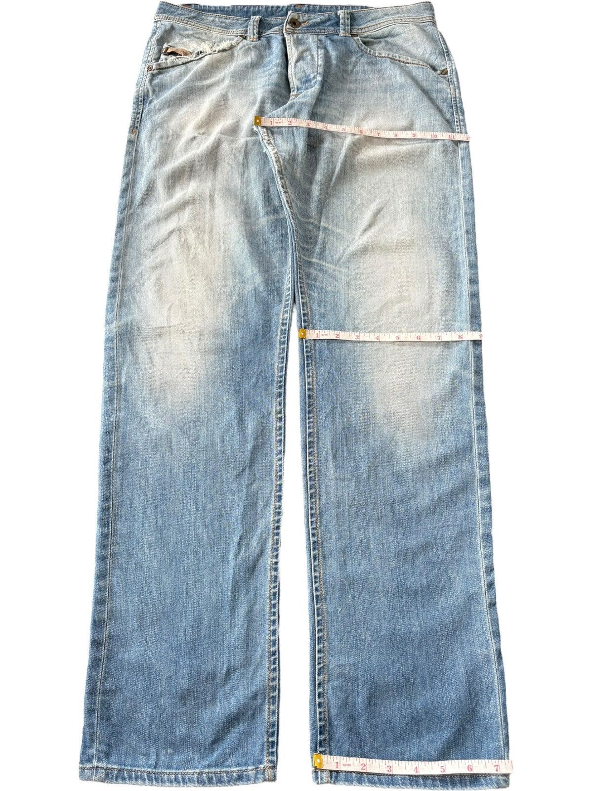 Diesel Vintage Diesel Faded Wash Distressed Ripped Jeans Size US 34 / EU 50 - 9 Thumbnail