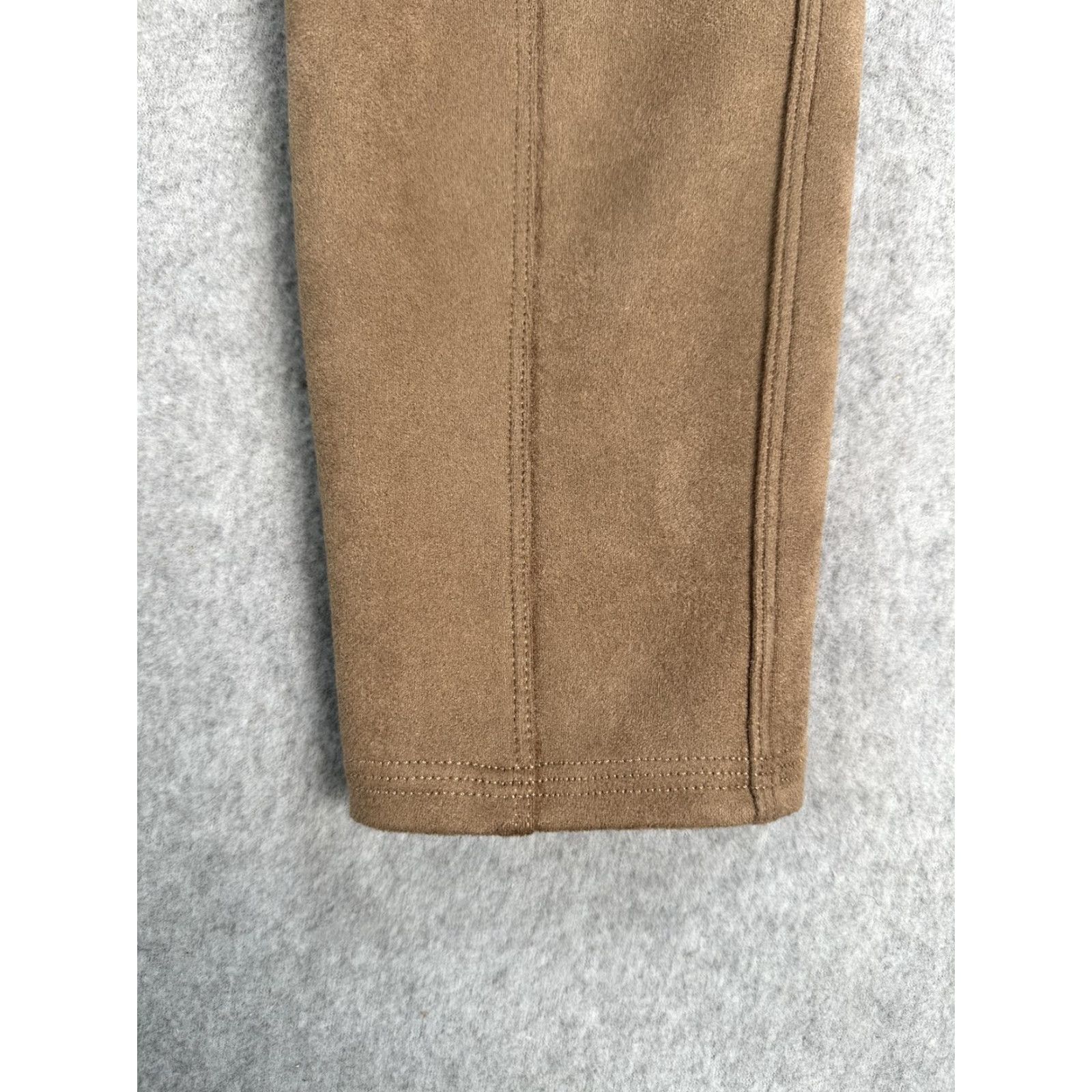Spanx Spanx Faux Suede Leggings Womens Medium Brown High Rise Ankle Lined Stretch Size 32" / US 10 / IT 46 - 3 Thumbnail