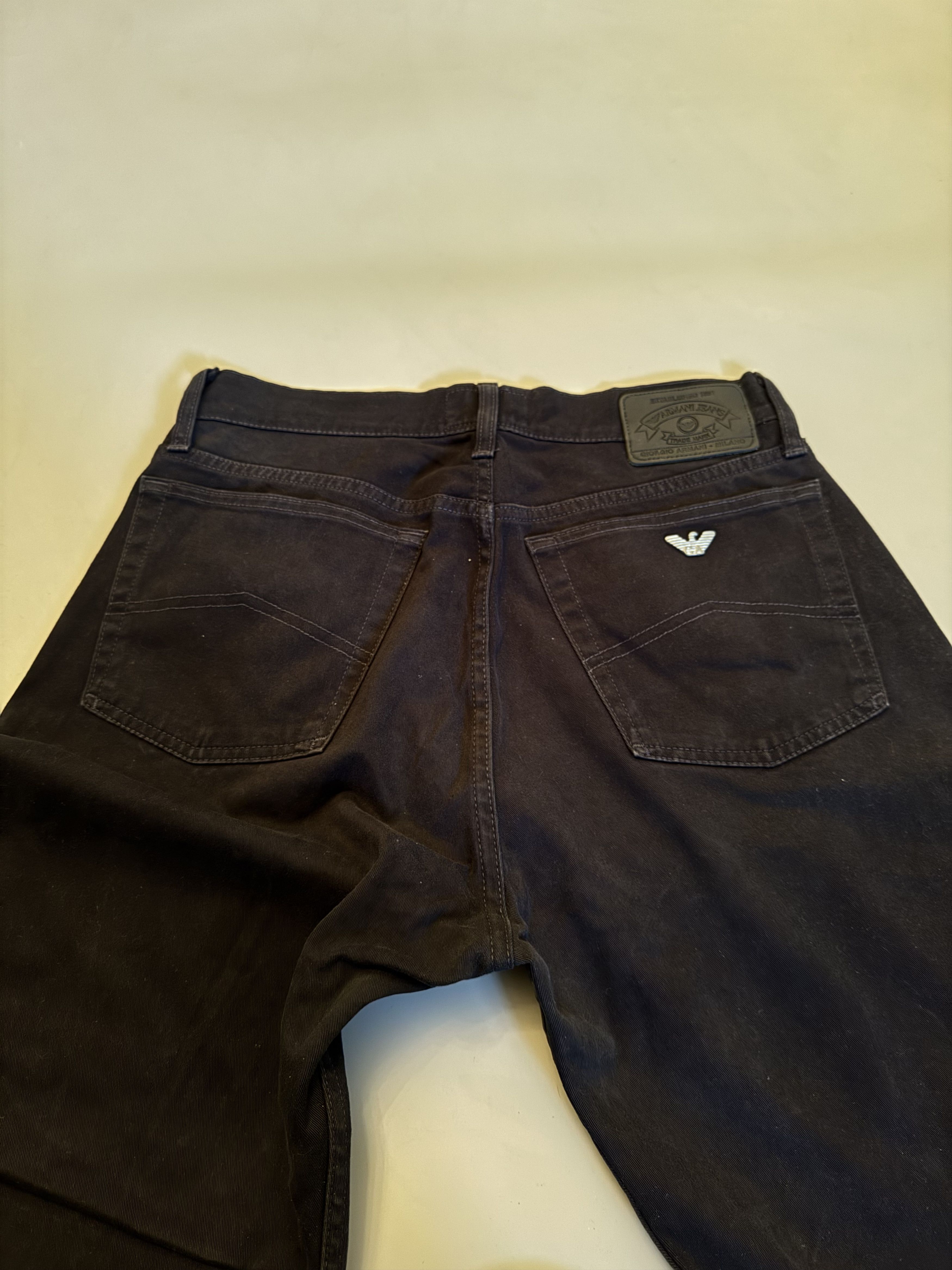 Giorgio Armani Vintage 90s Giorgio Armani Black Denim Jeans Size US 33 - 4 Thumbnail