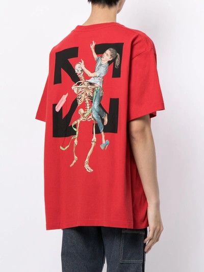 Off-White Red Pascal Skeleton Arrows Oversized T-Shirt Size US M / EU 48-50 / 2 - 2 Thumbnail