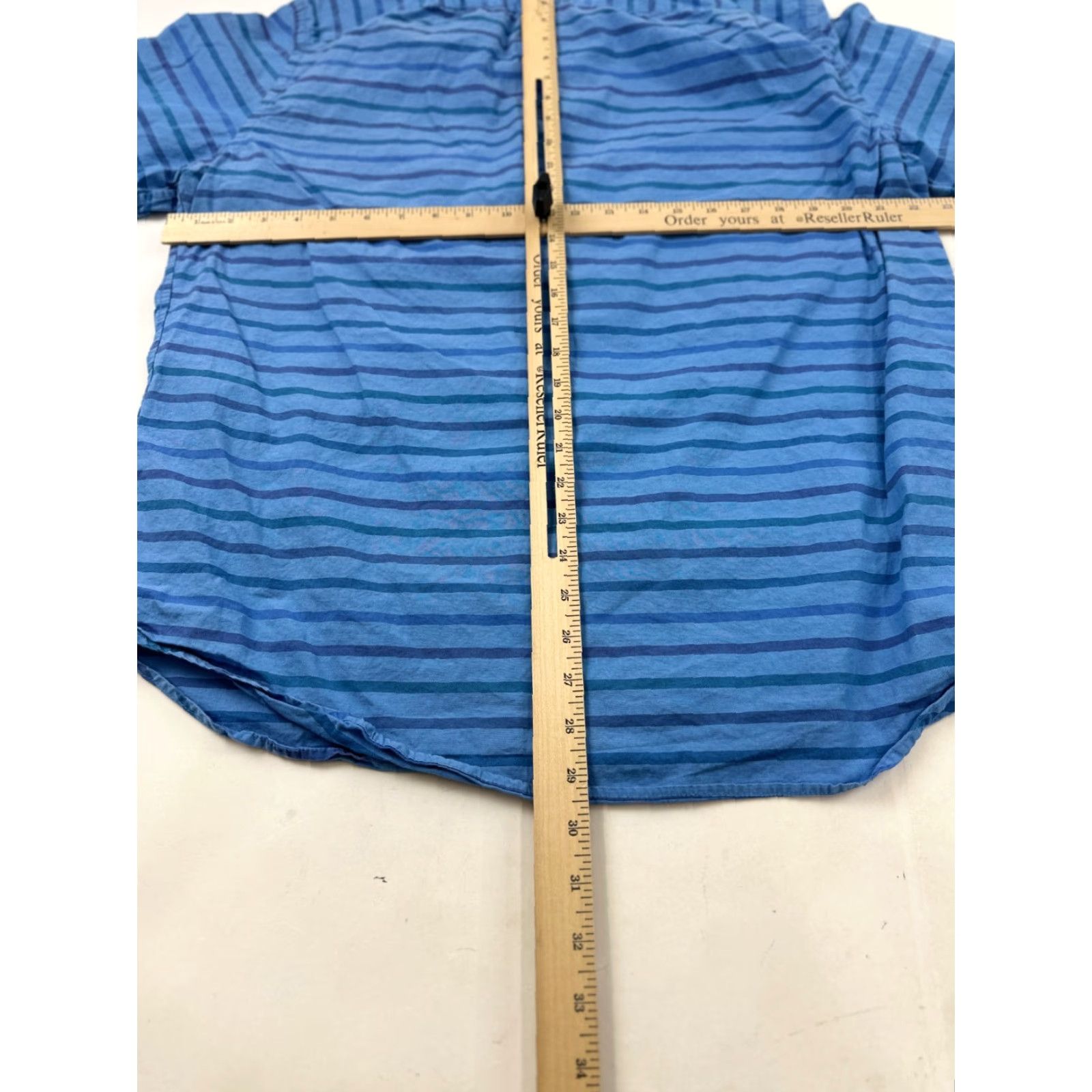 Gap Gap Men's XL Blue Striped Short Sleeve Oxford Shirt Casual Summer Spring Button-Down Size US XL / EU 56 / 4 - 8 Thumbnail