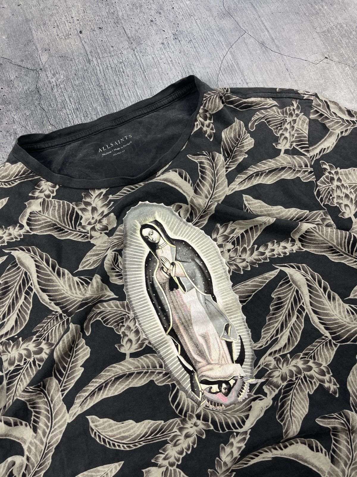 Allsaints × Vintage AllSaints tee Lady of Guadalupe Floral style icon Size US M / EU 48-50 / 2 - 3 Thumbnail