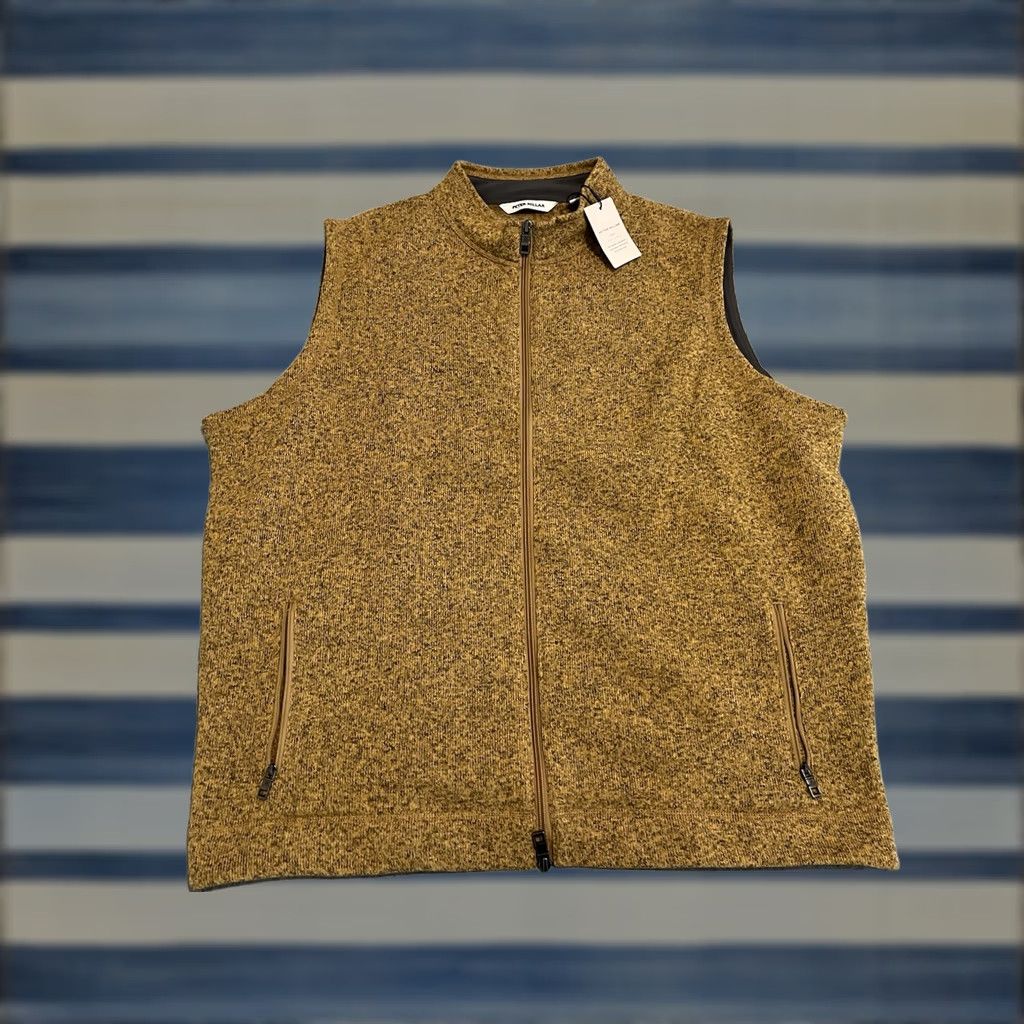 Peter Millar Peter Millar Crown Full Zip Sweater Jacket Vest Mens 2XL Yellow NWT Wool? Size US XXL / EU 58 / 5 - 1 Thumbnail