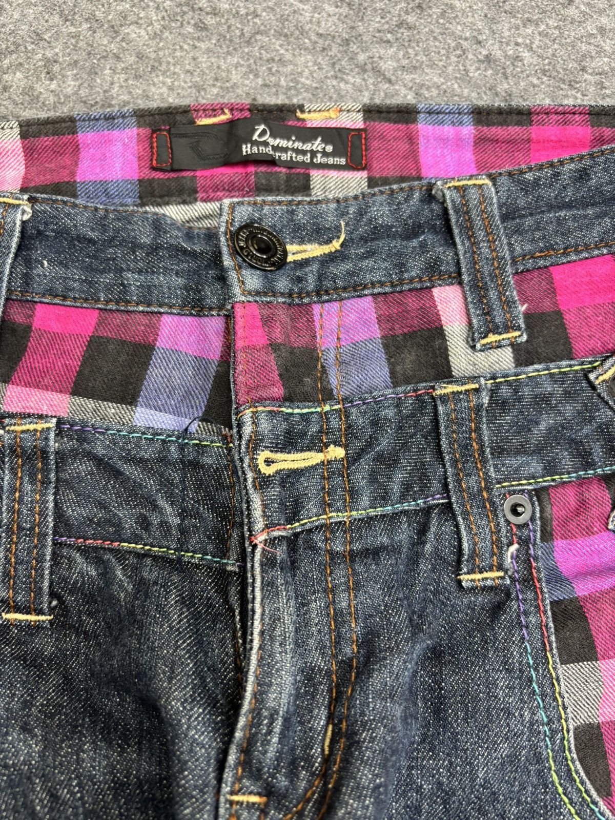 Japanese Brand 💥Double Waist💥Dominate Cool Design Zipper Denim F590 Size US 30 / EU 46 - 3 Thumbnail