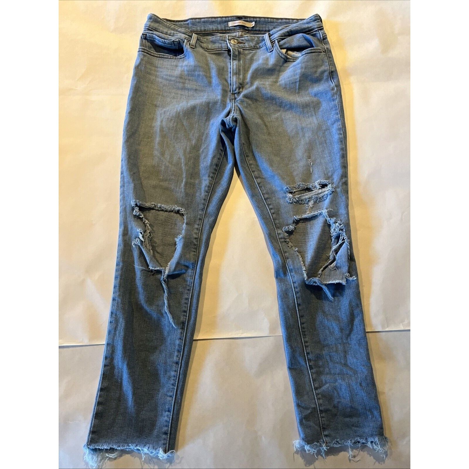 Levi's Levi’s 711 Jeans 32x27 Blue Skinny Ankle Mid Rise Stretch Size 32" / US 10 / IT 46 - 2 Thumbnail