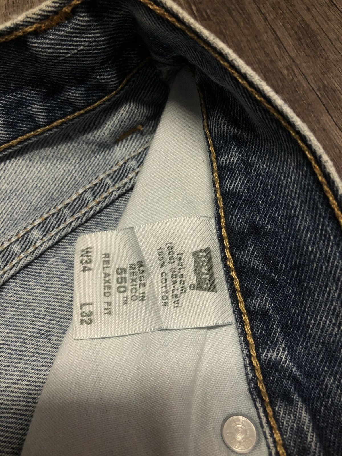 Levi's Vintage Clothing Levi's 550 Relaxed Fit Distressed Denim Size US 34 / EU 50 - 8 Thumbnail