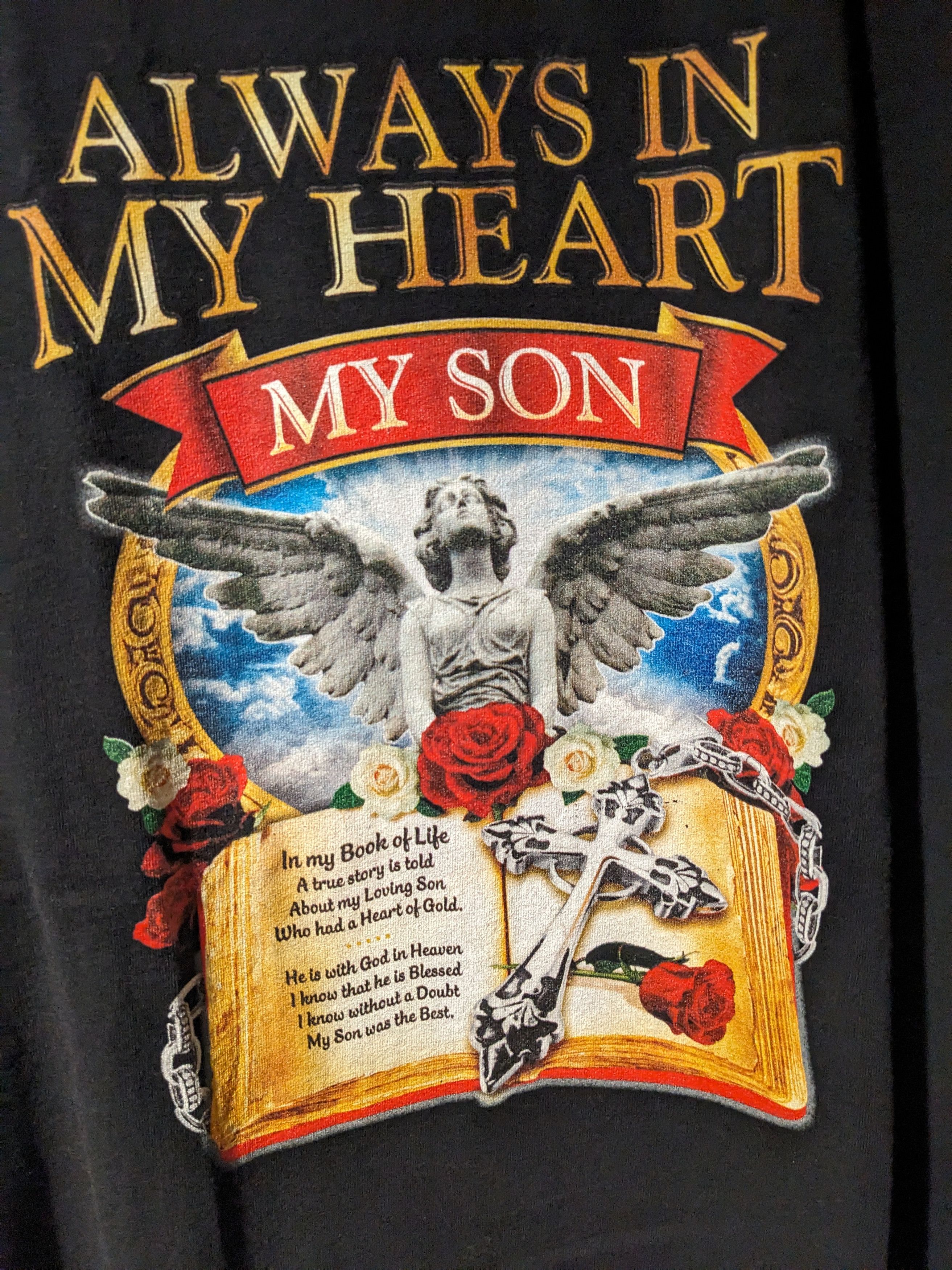 Vintage Always in my Heart My Son God Jesus Religion X-Large T-Shirt Size US XL / EU 56 / 4 - 2 Thumbnail