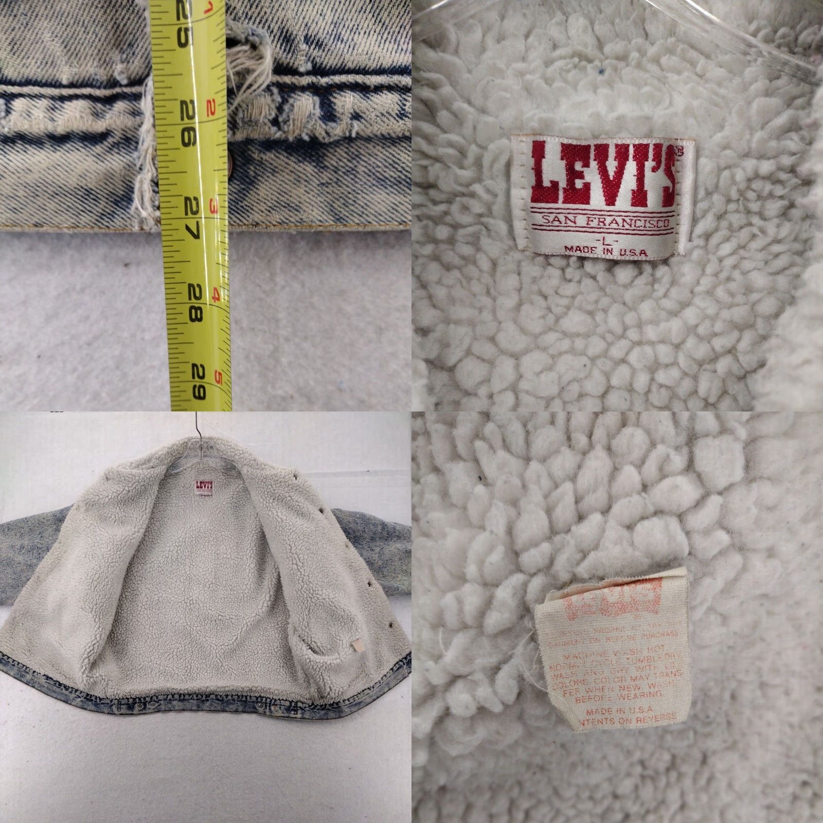 Levi's Vintage Levi's Sherpa Denim Trucker Jacket Men Large Blue 70s Made in USA Size US L / EU 52-54 / 3 - 8 Thumbnail