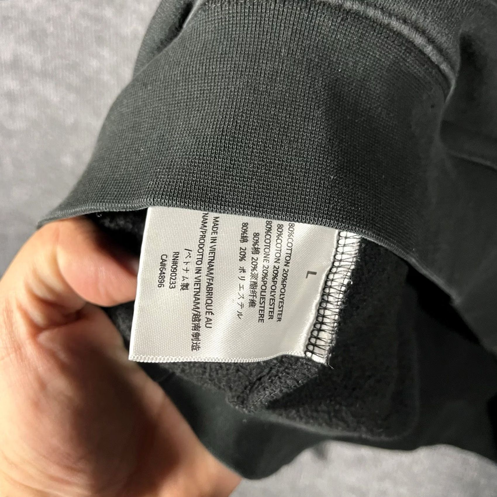 Vintage Essentials Fear of God Hoodie Mens Large Black FOG Faded Distressed Sweatshirt Size US L / EU 52-54 / 3 - 7 Thumbnail