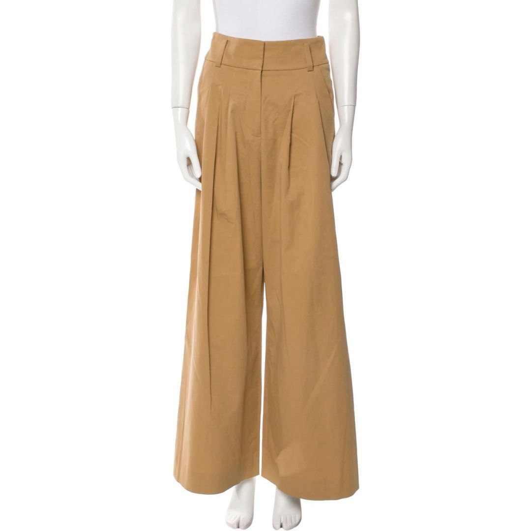 Veronica Beard Veronica Beard Brown Wide Leg High-Rise Pants-Size 4 Size 27" / US 4 / IT 40 - 1 Thumbnail
