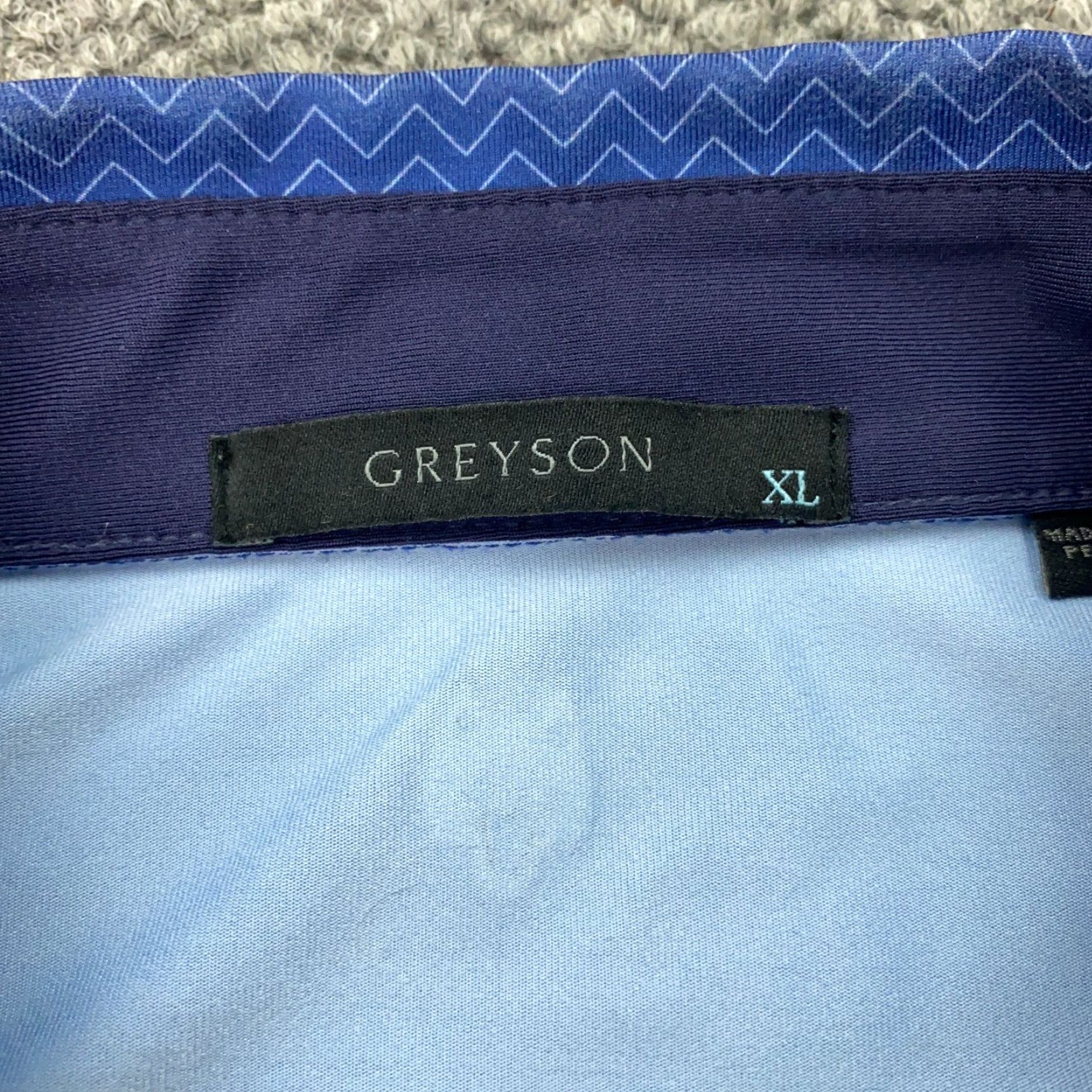Vintage Greyson Polo Shirt Mens XL Blue Embroidered Stretch Golf Polo Shirt XL Men Blue Embroidered Logo Size US XL / EU 56 / 4 - 7 Thumbnail
