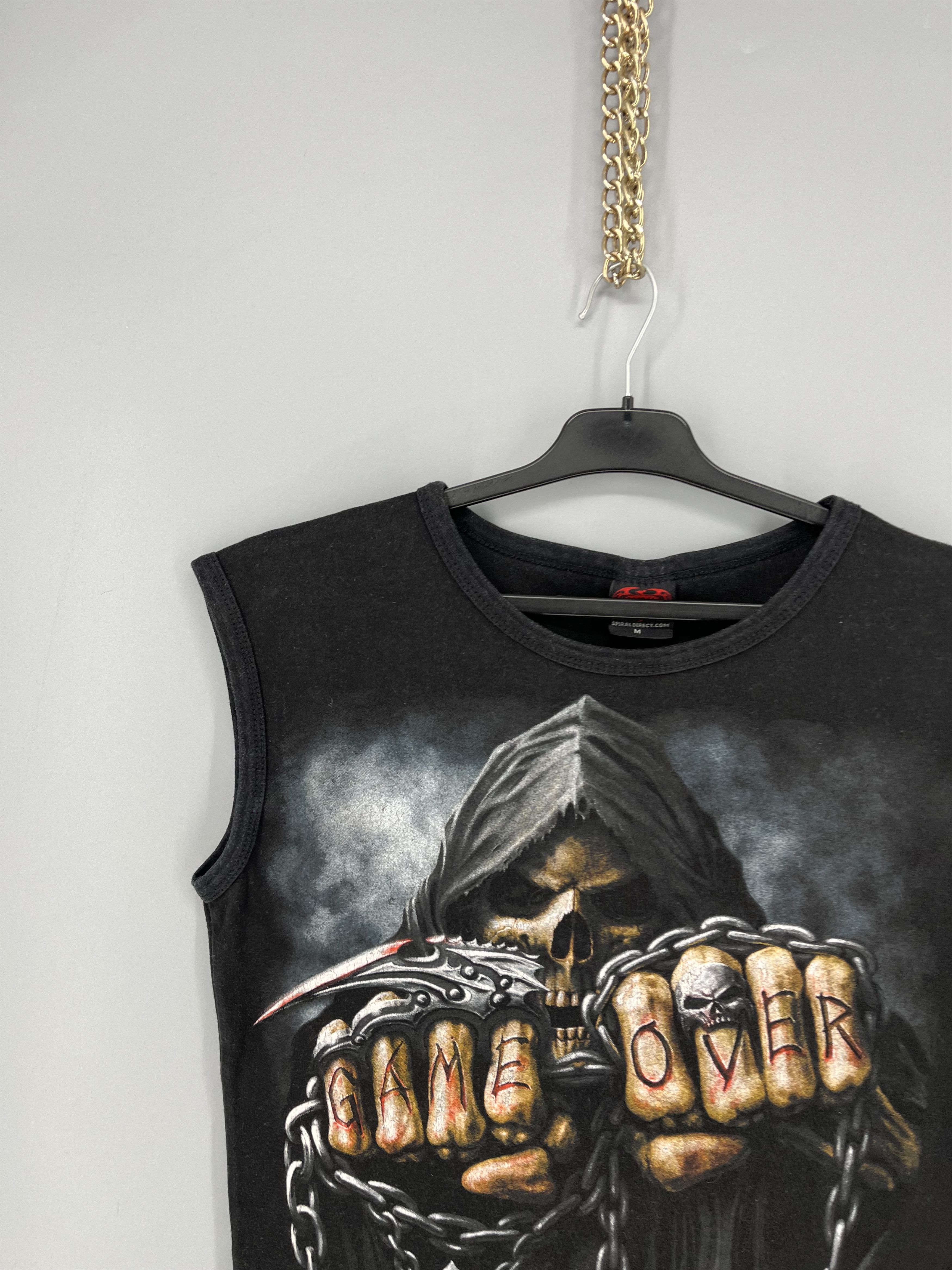 Band Tees Spiral T Shirt Gothic Dark Black Unisex GAME OVER Size US M / EU 48-50 / 2 - 4 Thumbnail