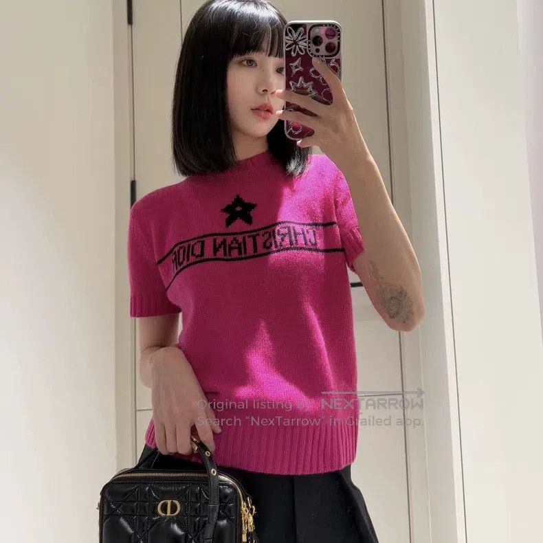 Dior Dior Lucky star letter logo knitted short sleeves Size XXS / US 00 / IT 34 - 7 Thumbnail