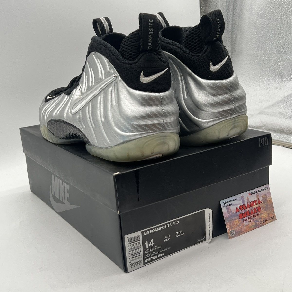 Nike Air Foamposite pro silver surfer Size US 14 / EU 47 - 4 Thumbnail
