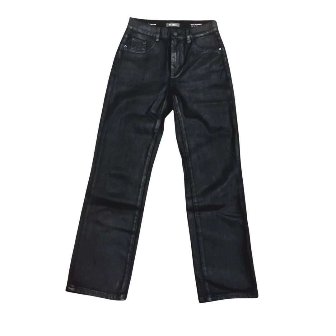 DL1961 Never Worn Straight Leg Brushed Black Jeans Size 24" / US 00 / IT 34 - 1 Thumbnail