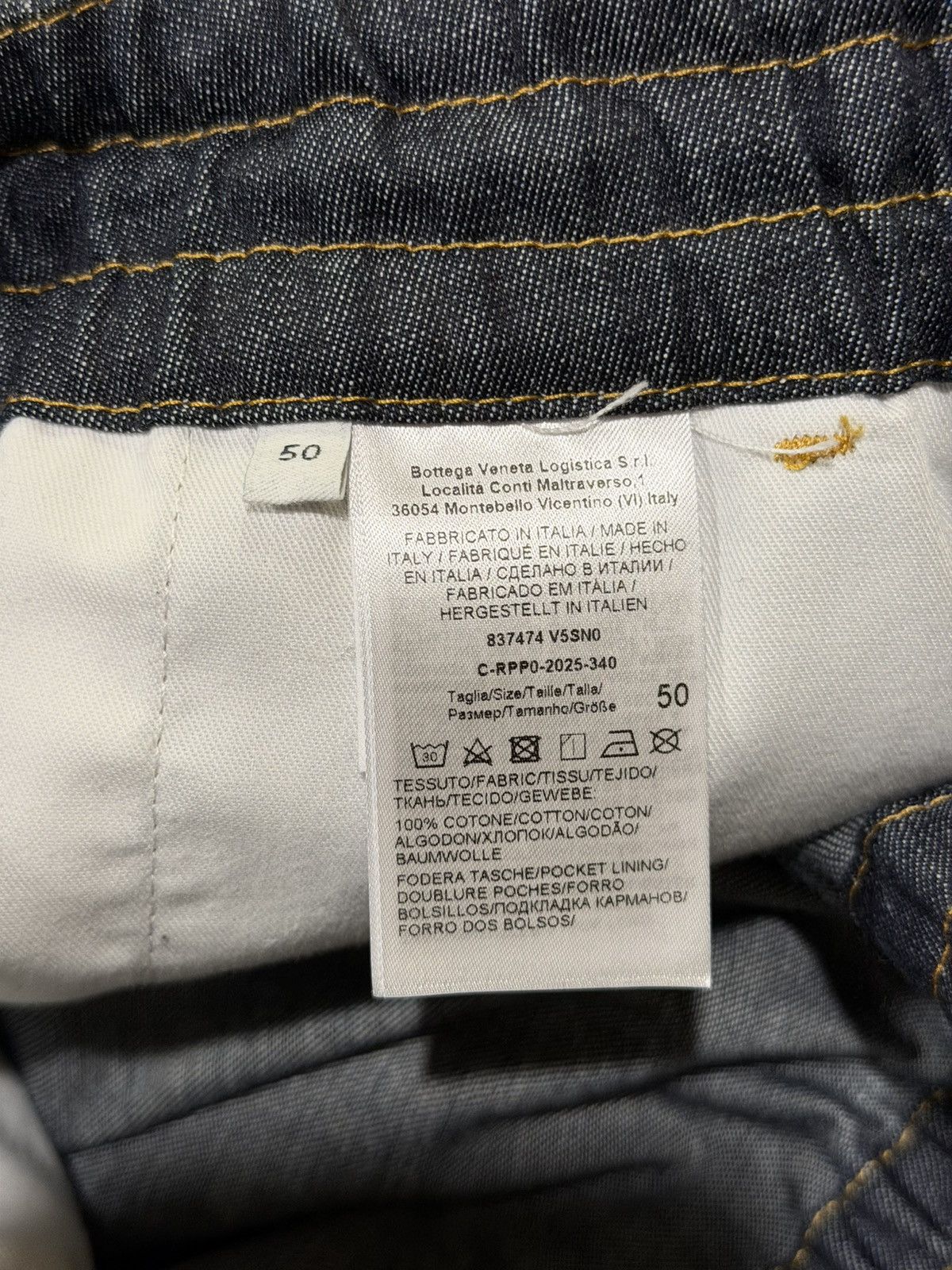 Bottega Veneta Bottega Veneta Elastic Waist V-Stitch Indigo Denim Trousers Size US 34 / EU 50 - 11 Thumbnail