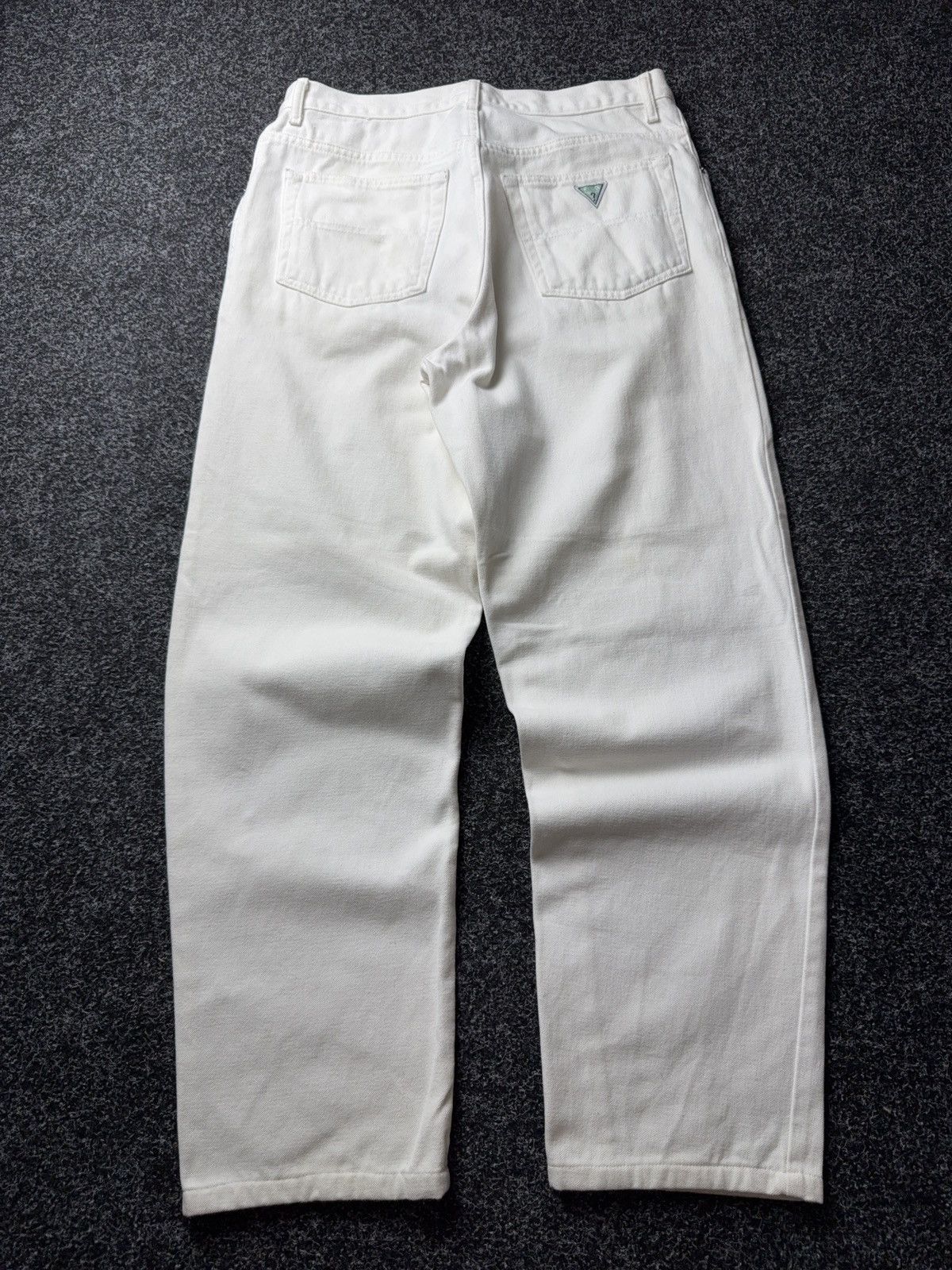 Guess Vintage Retro USA Guess Jeans White Straight Leg Denim Y2K Size US 32 / EU 48 - 16 Thumbnail