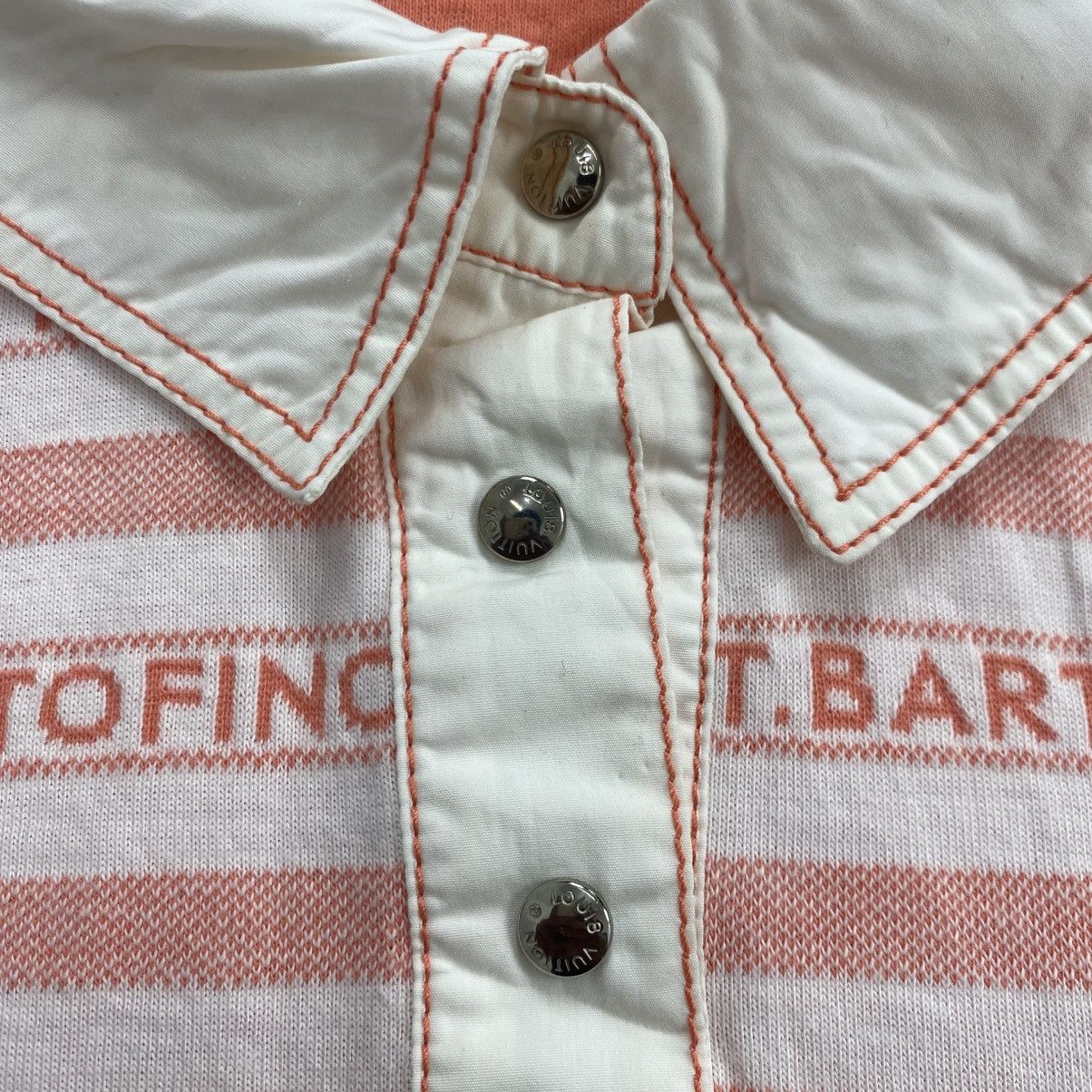 Louis Vuitton Vintage Louis Vuitton In Cotone Orange Stripe Polo Shirt Size M / US 6-8 / IT 42-44 - 7 Thumbnail
