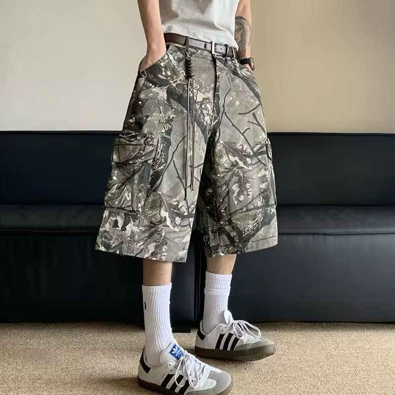 Designer × Japanese Brand Camouflage Streetwear Wide Leg Jorts Shorts Size US 33 - 1 Thumbnail