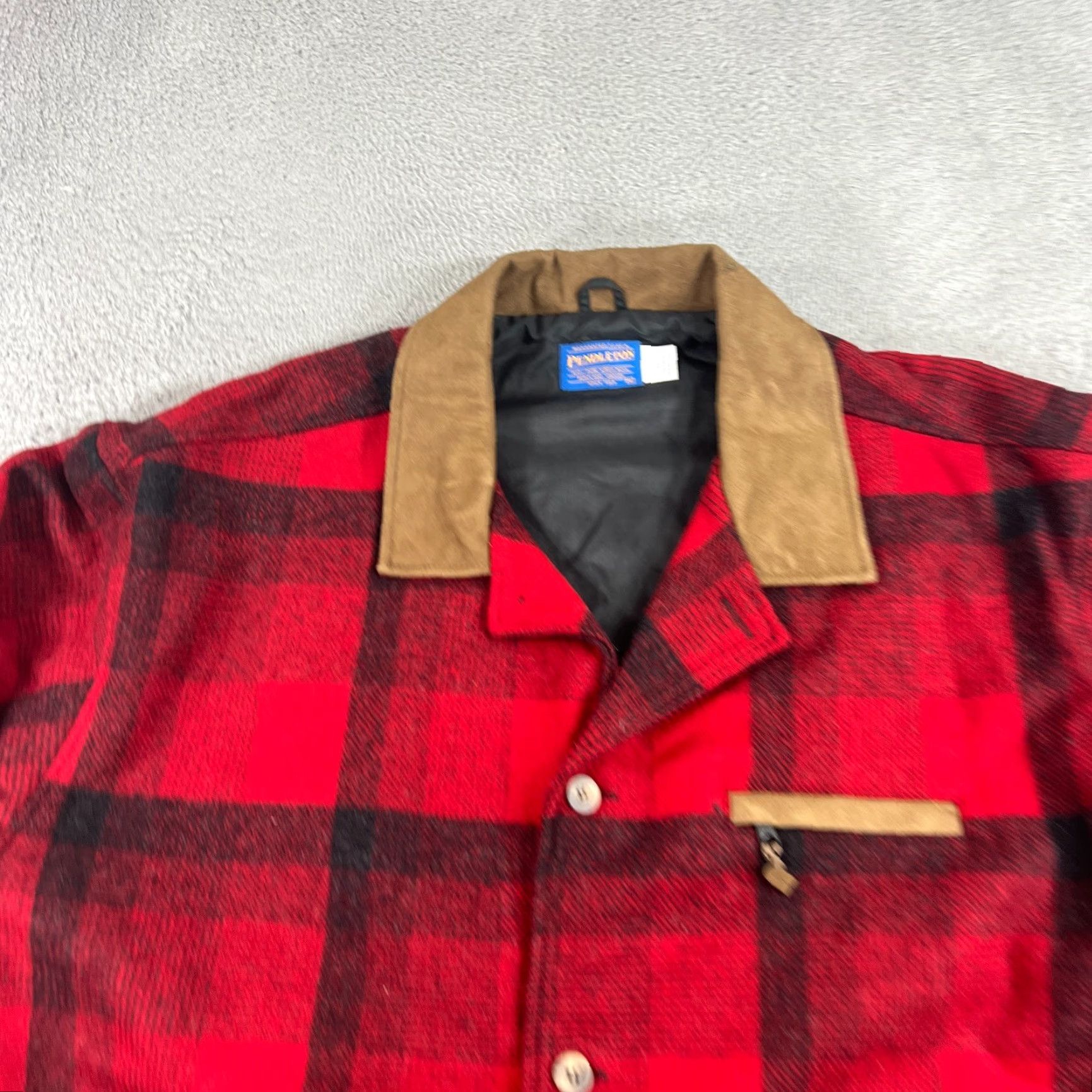 Pendleton VINTAGE Pendleton Coat Western Barn Plaid Virgin Wool Heavy USA XL Mens Overcoat Size US XL / EU 56 / 4 - 2 Thumbnail