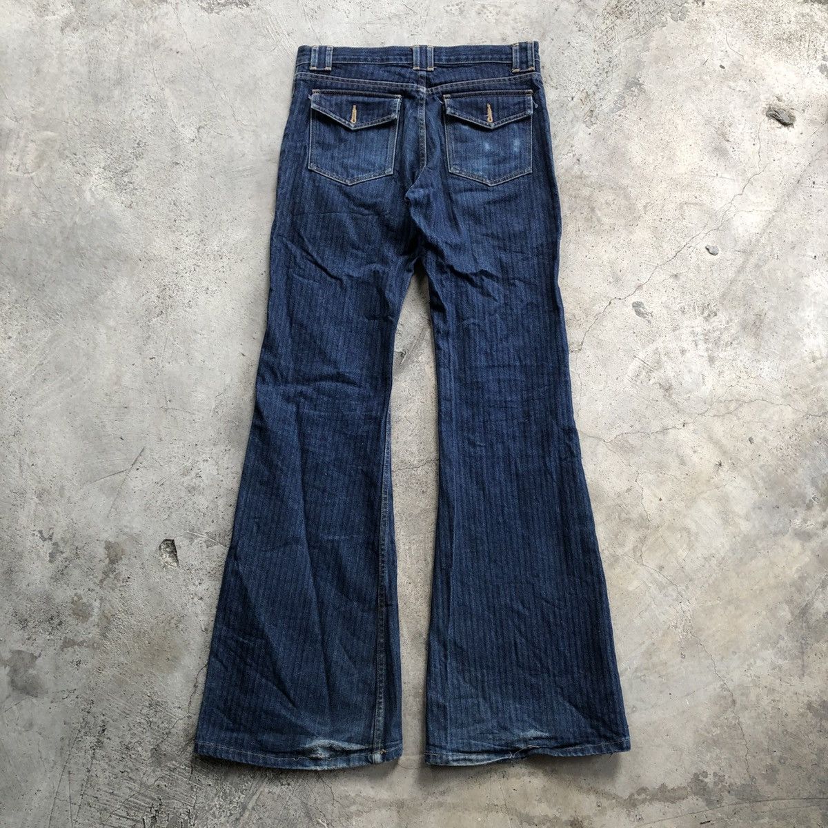 Other BISON Japanese Hickory Stripe Flared Jeans Size US 30 / EU 46 - 2 Thumbnail