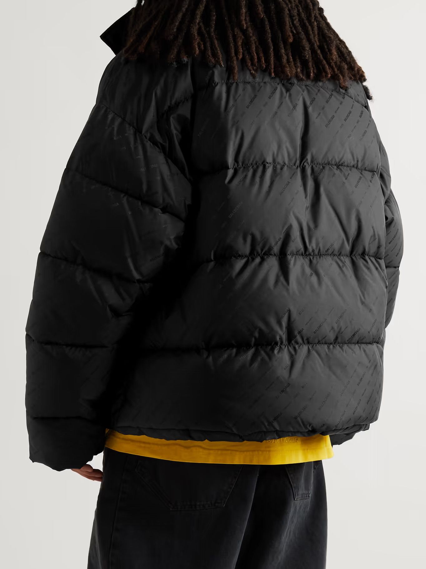 Balenciaga Balenciaga Oversized Quilted Logo Jacquard Puffer Jacket Size US L / EU 52-54 / 3 - 3 Thumbnail