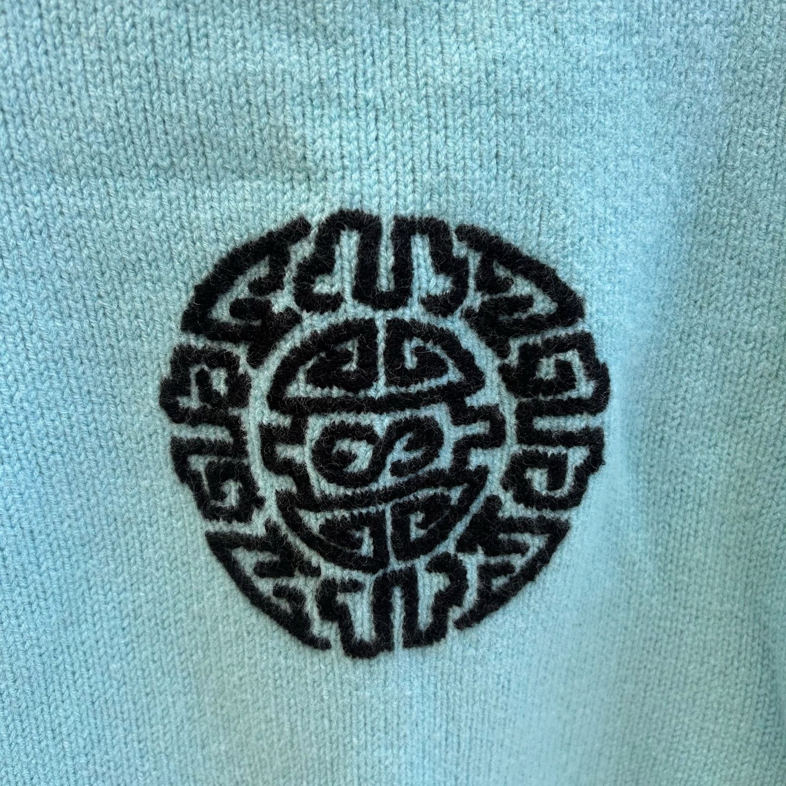 ESCADA Monogram Merino Wool Turtle Neck Size Medium