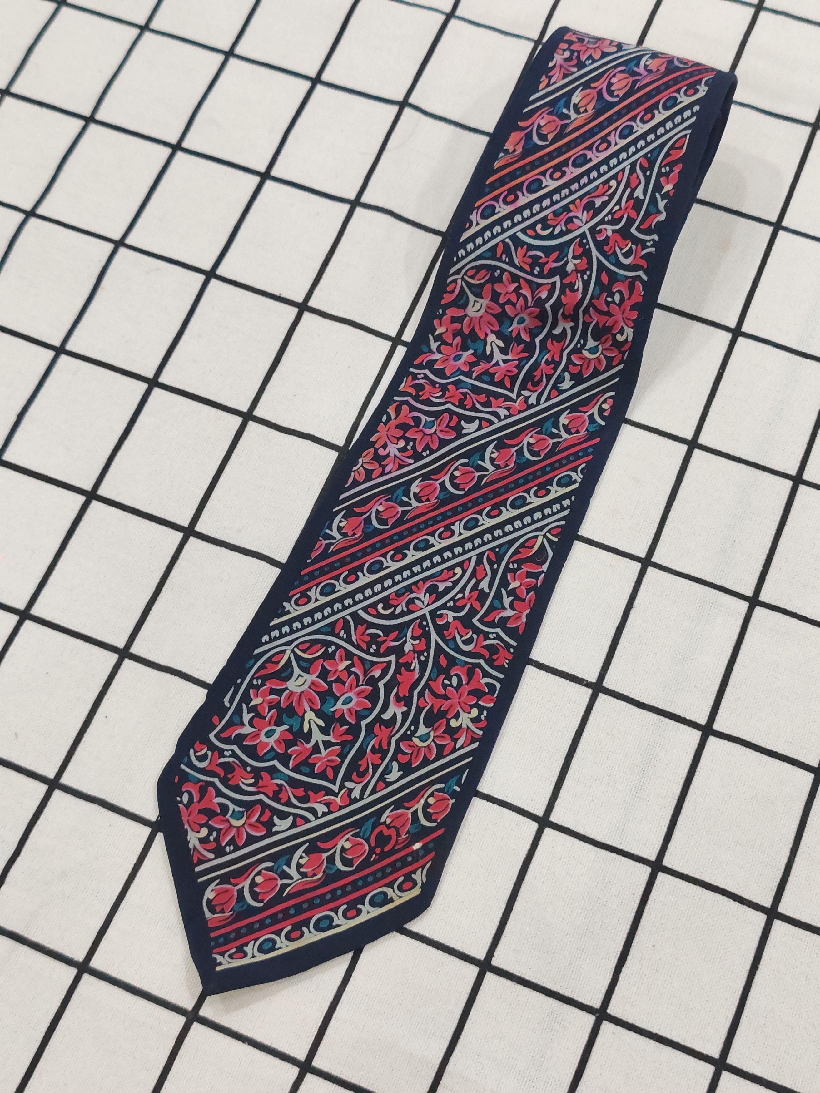 MILA SCHON Paisley Design Red made in Italy for Men