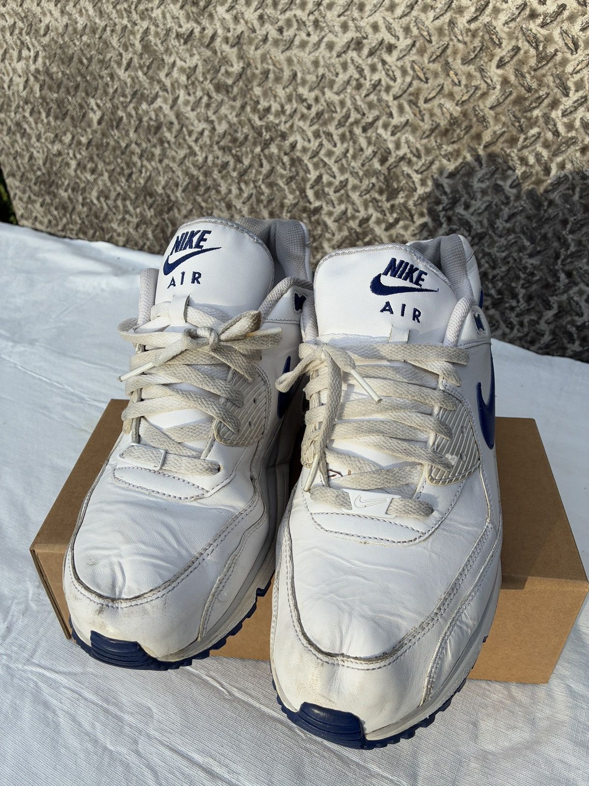 Nike Nike Air Max Wright 317551-142 Mens 13 Sneakers White Blue Size US 13 / EU 46 - 4 Thumbnail