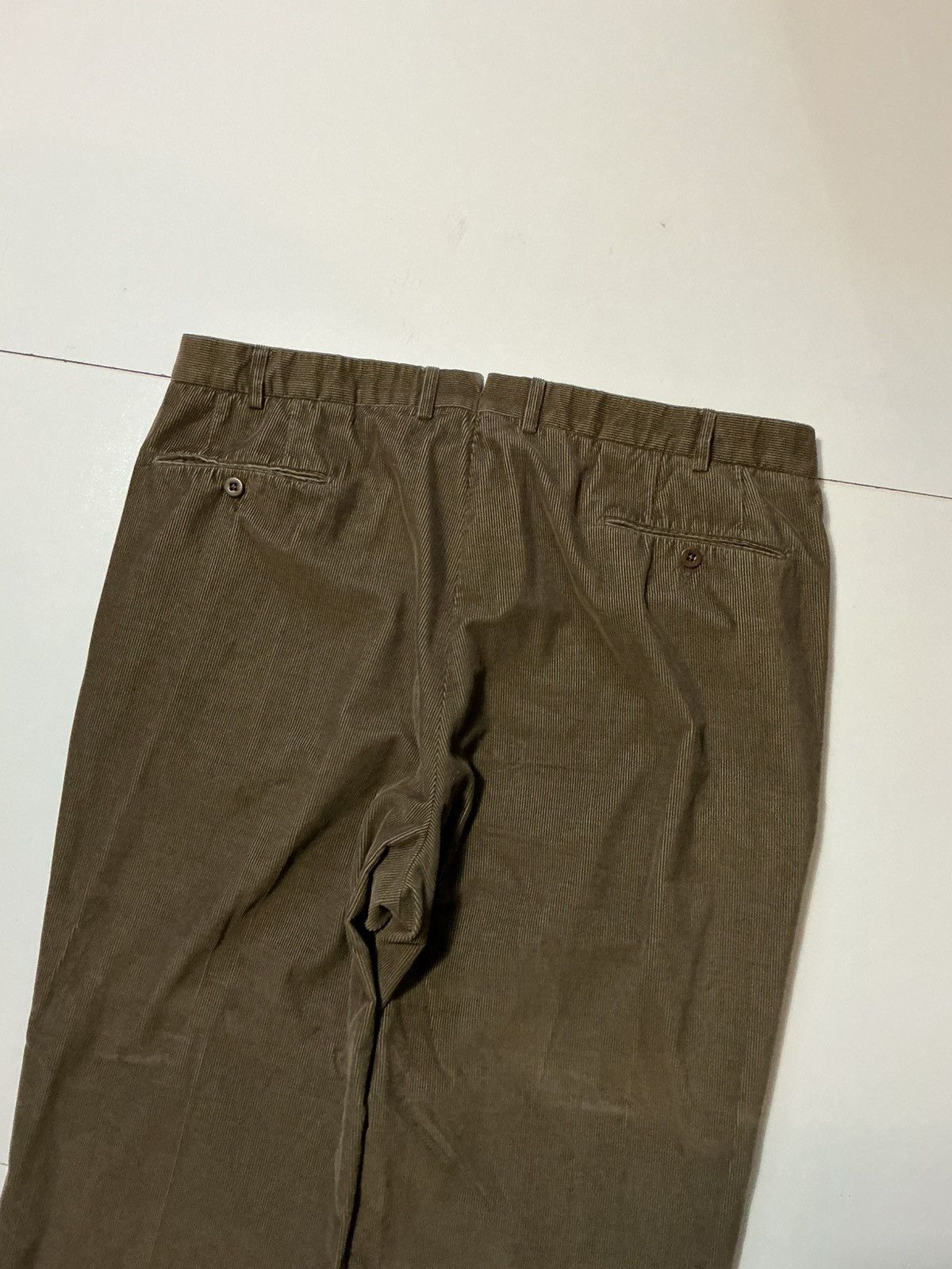 Ermenegildo Zegna Ermenegildo Zegna Brown Corduroy Classic Flat Front Pants Size US 40 / EU 56 - 10 Thumbnail