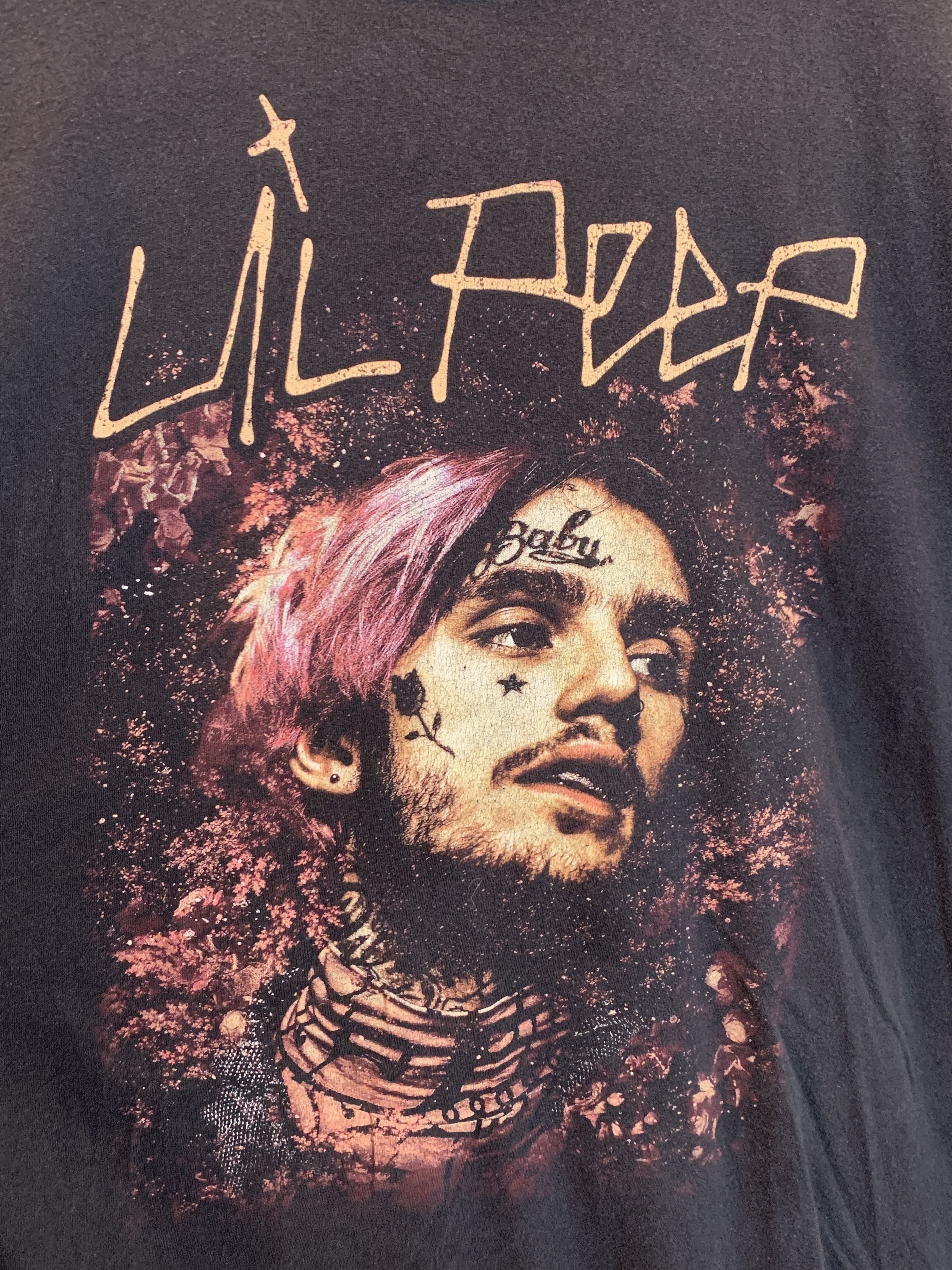 Rap Tees *RARE* Lil Peep Portrait Art Rap Tee Band T-Shirt - 2XL Size US XXL / EU 58 / 5 - 2 Thumbnail