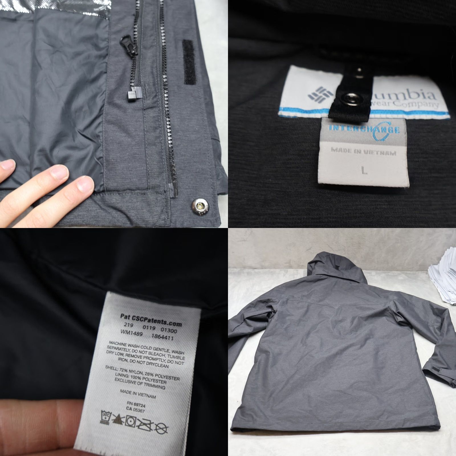 Rains Columbia Rain Jacket Mens Large Black Omni-Heat Waterproof 3in1 Shell Omnitech Shell Ombro-Heat? Size US L / EU 52-54 / 3 - 8 Thumbnail