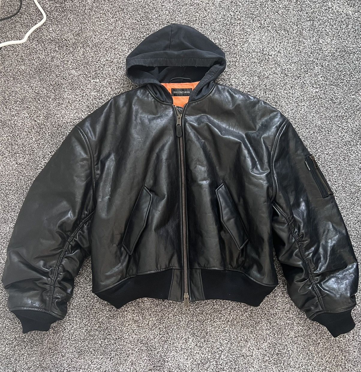 Balenciaga *RARE* BALENCIAGA Leather Bomber Size US S / EU 44-46 / 1 - 5 Thumbnail