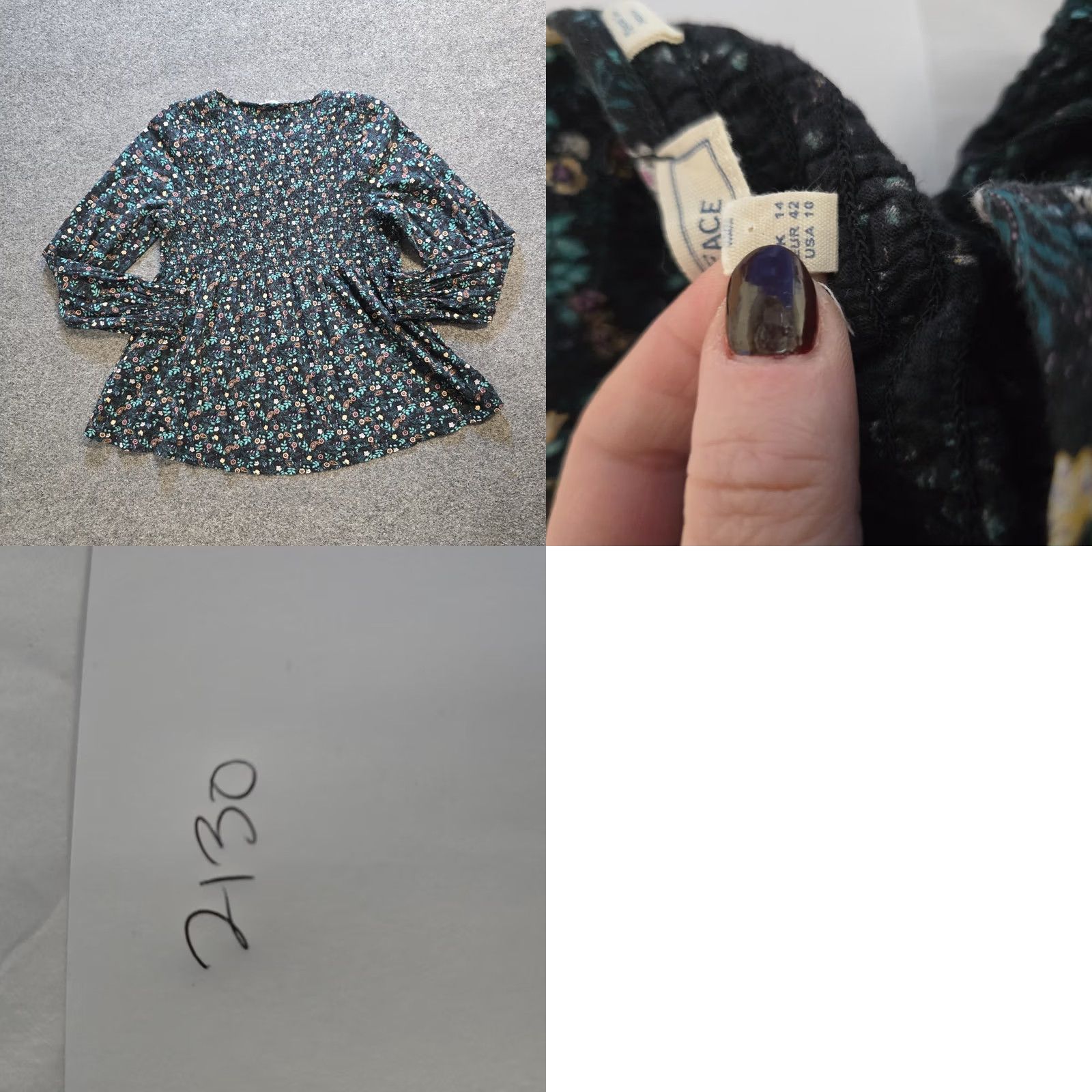 FatFace Fat Face Top Womens Size 10 Black Green Floral Peasant V Neck Ruffle Boho Casual Shirt Womens Regular Vintage: No Size L / US 10 / IT 46 - 8 Thumbnail